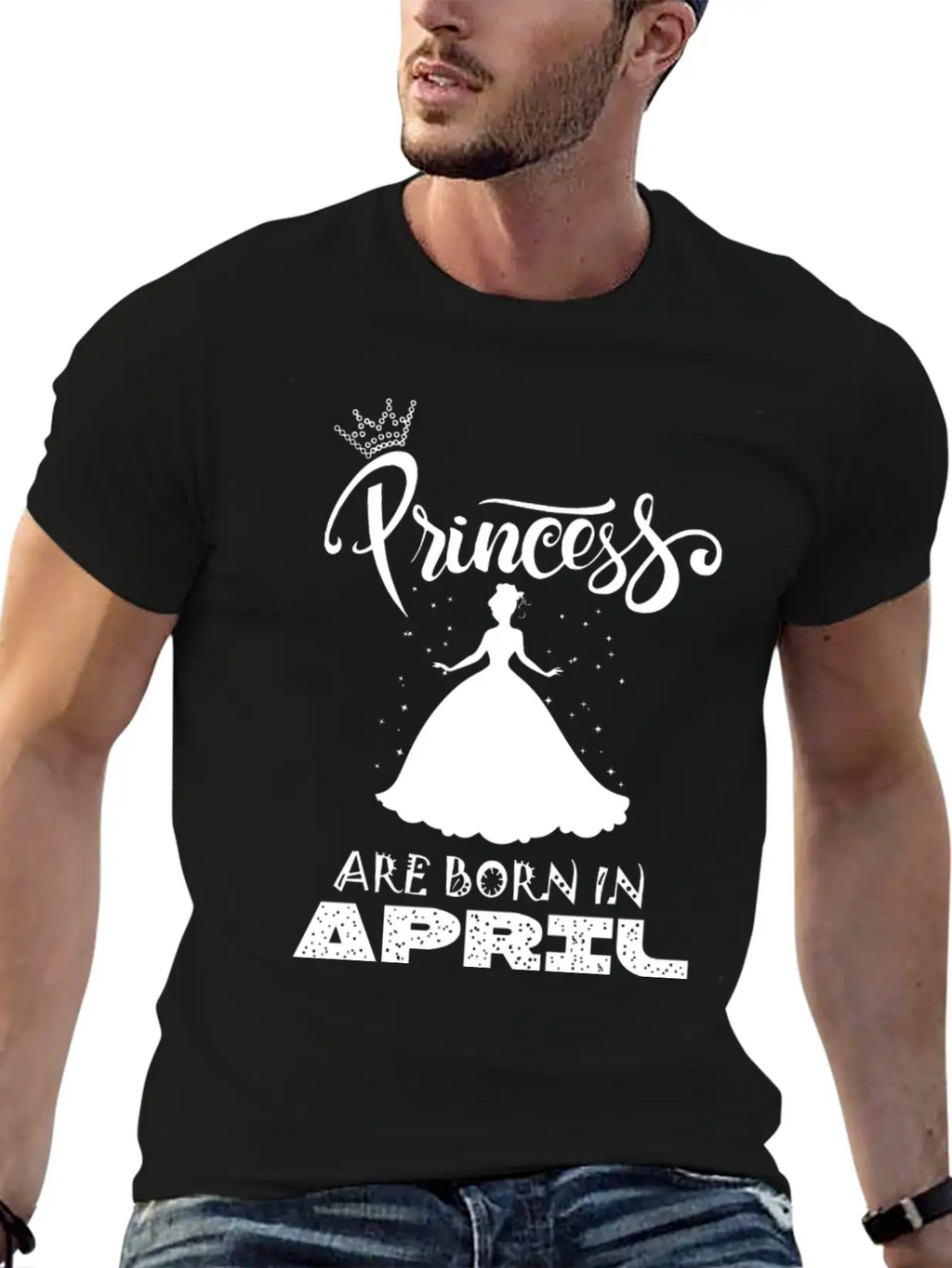 Princess Are Born In APRIL Breathable Soft Cotton T-Shirt – Timeless Casual Look