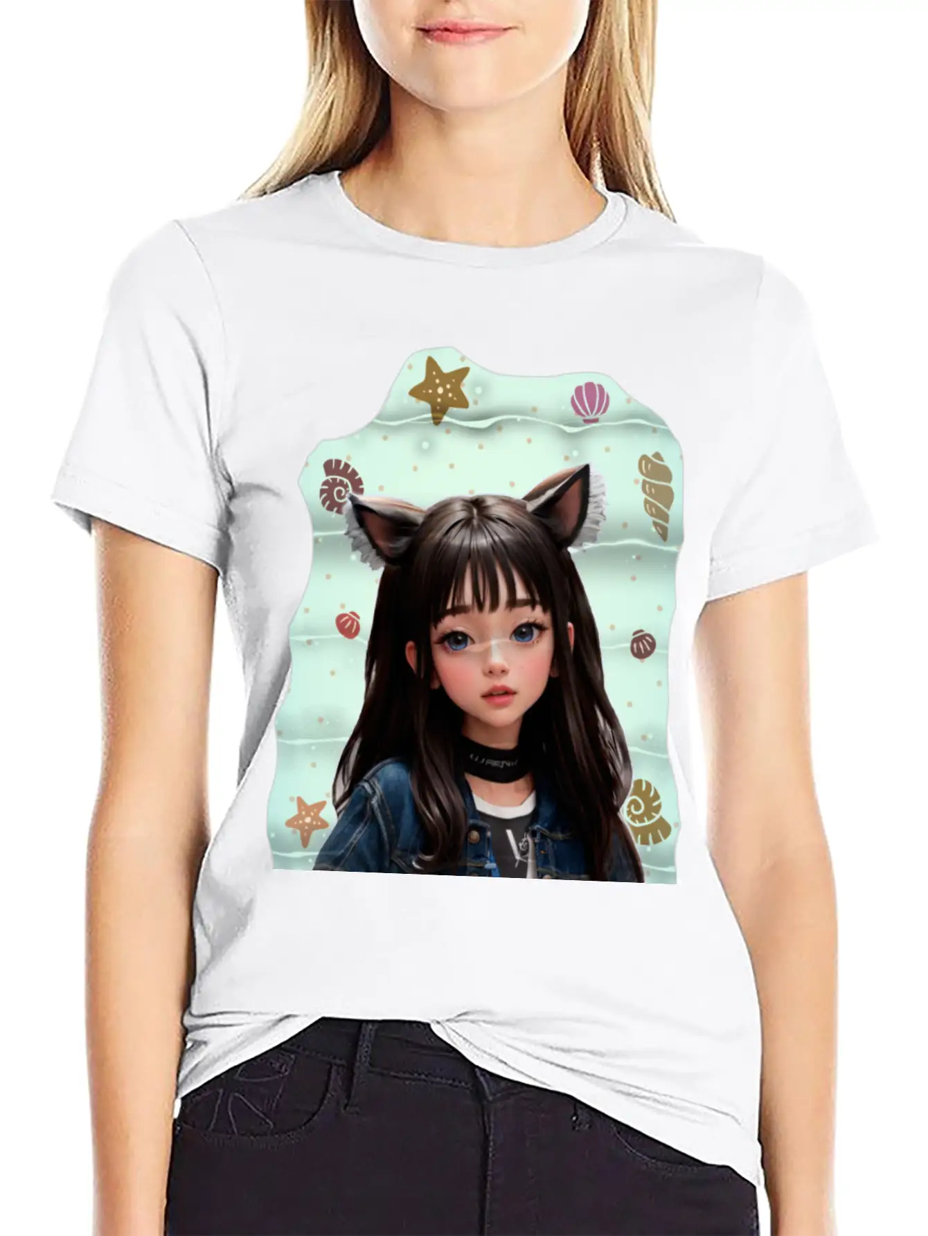 Princess In The Sea Classic Fit Graphic Tee For Daily Comfort – Unisex Cotton Shirt