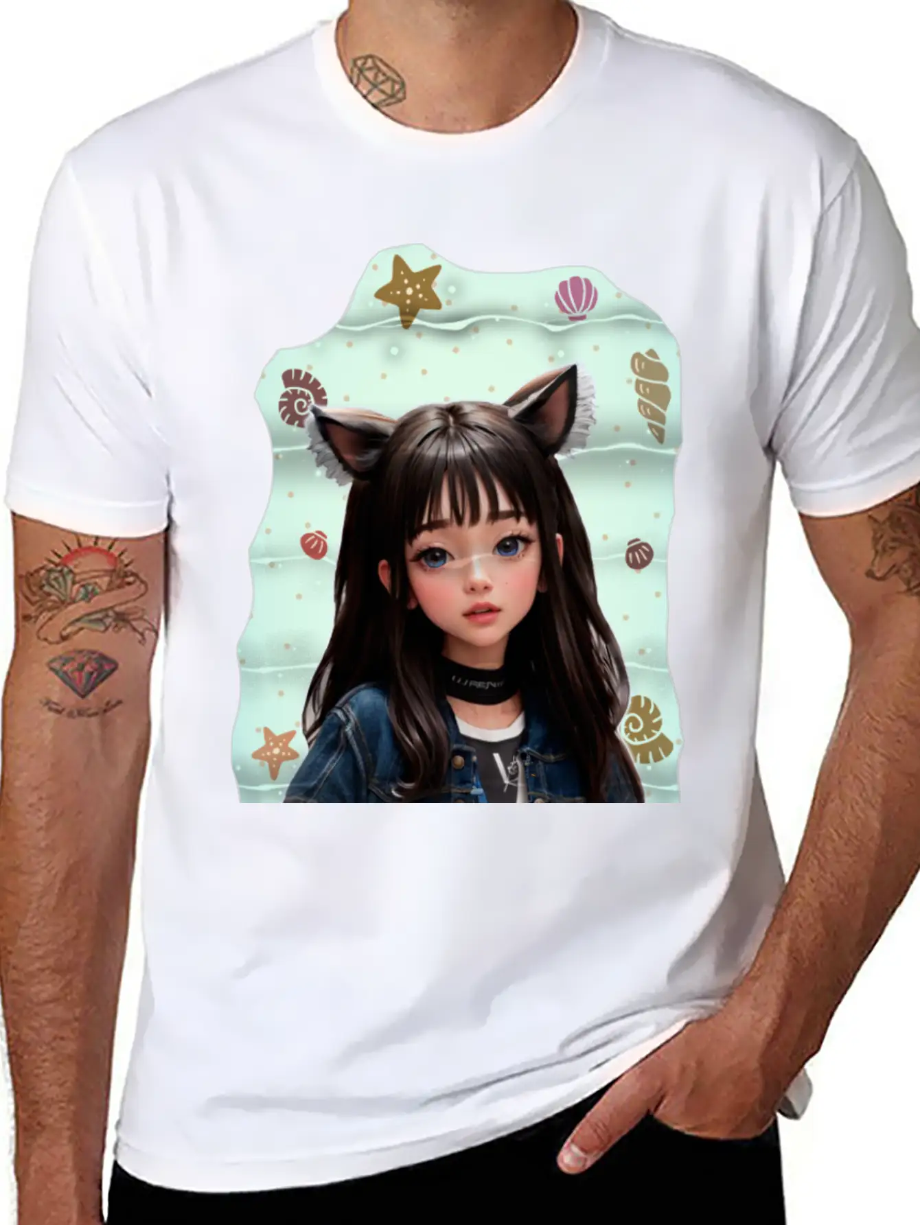 Princess In The Sea Classic Fit Graphic Tee For Daily Comfort – Unisex Cotton Shirt