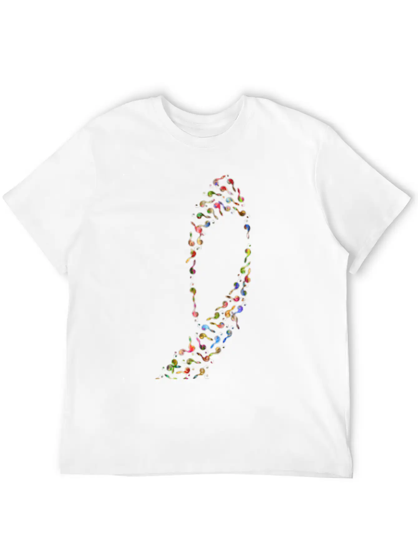 Prismatic Clef Fractal 2 No Background Unisex Short Sleeve Soft Cotton T-Shirt – Casual Everyday Wear