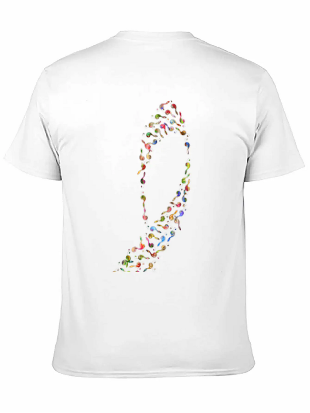 Prismatic Clef Fractal 2 No Background Unisex Short Sleeve Soft Cotton T-Shirt – Casual Everyday Wear