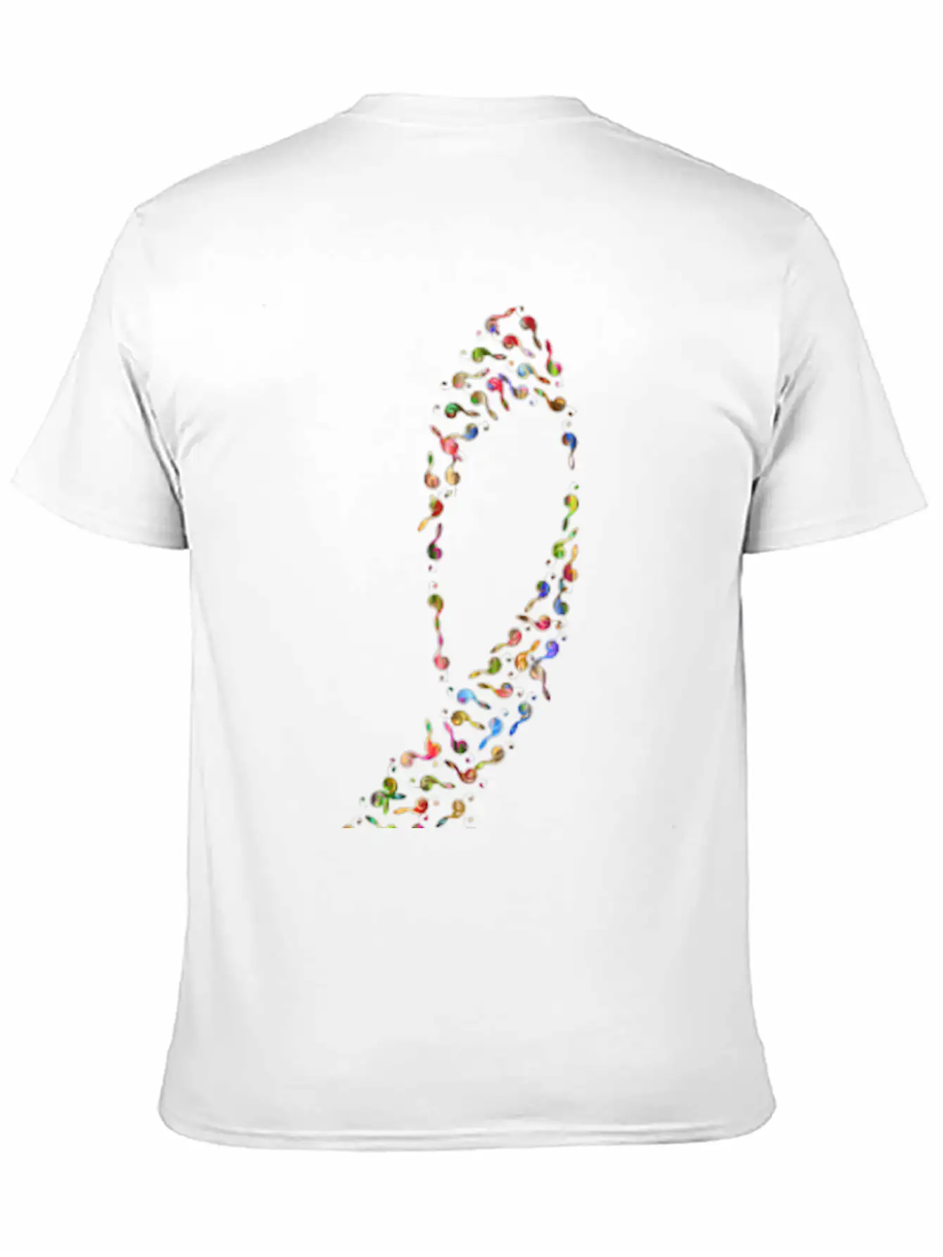 Prismatic Clef Fractal 2 No Background Unisex Short Sleeve Soft Cotton T-Shirt – Casual Everyday Wear