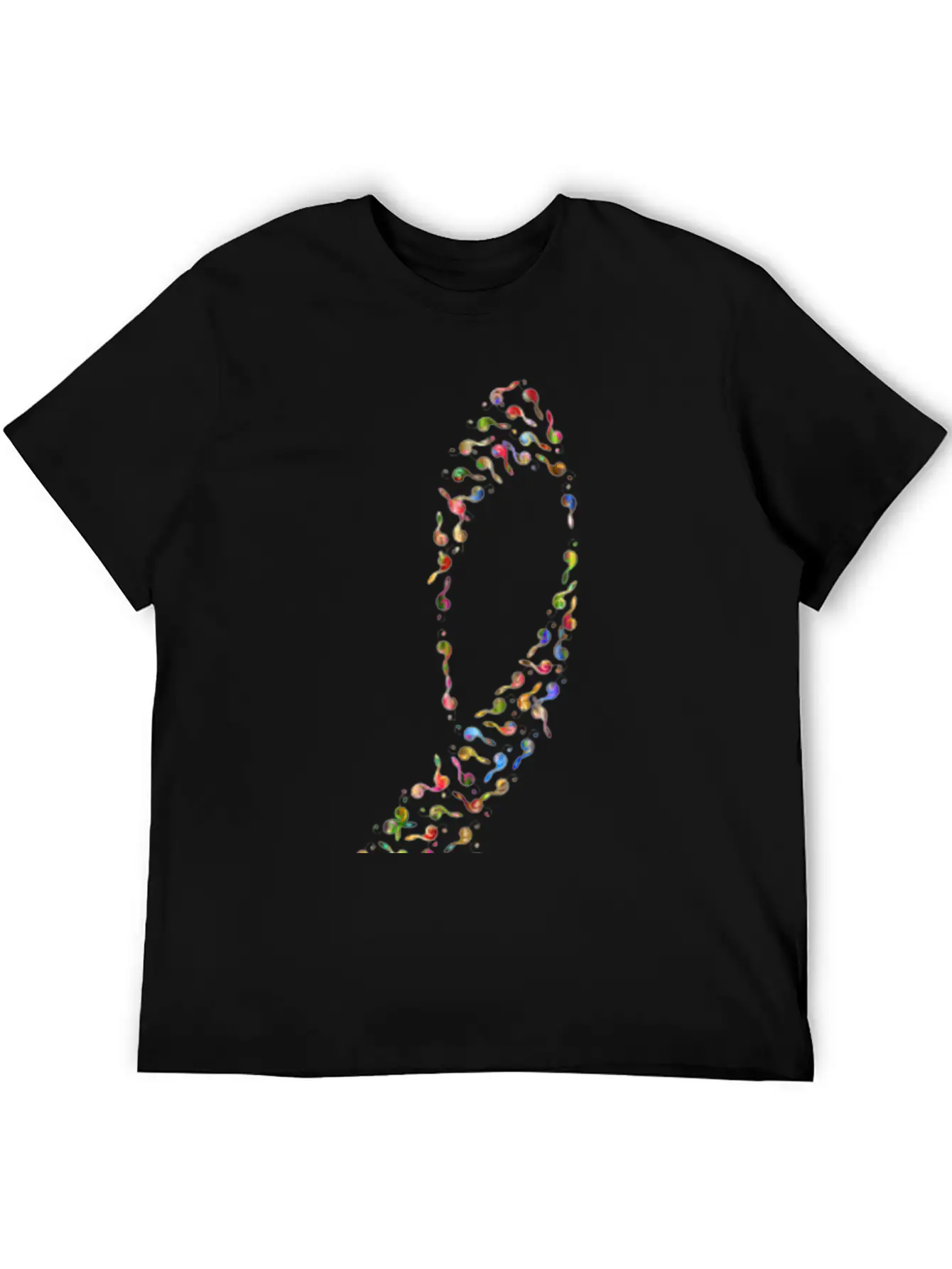 Prismatic Clef Fractal 2 No Background Unisex Short Sleeve Soft Cotton T-Shirt – Casual Everyday Wear