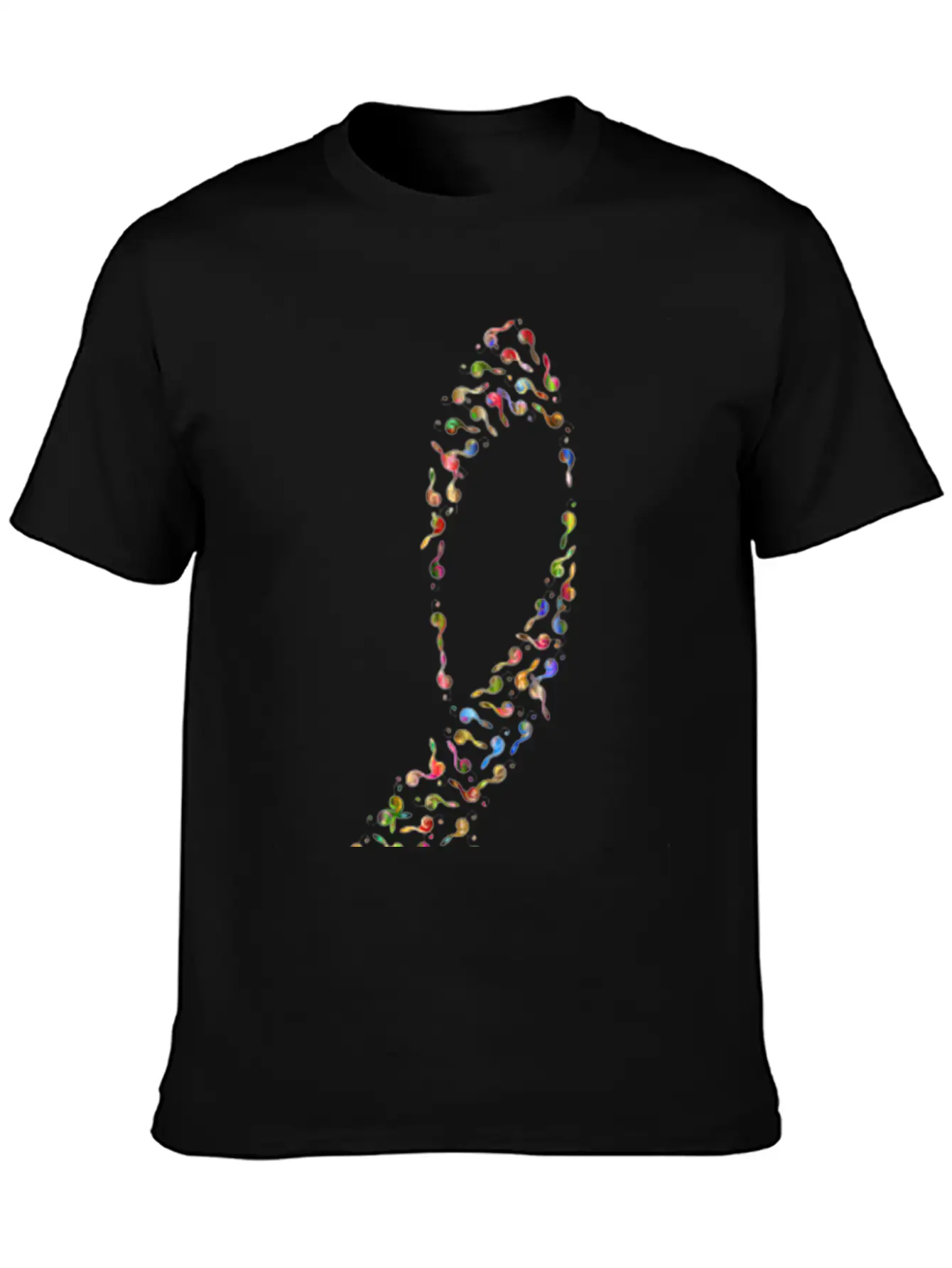 Prismatic Clef Fractal 2 No Background Unisex Short Sleeve Soft Cotton T-Shirt – Casual Everyday Wear