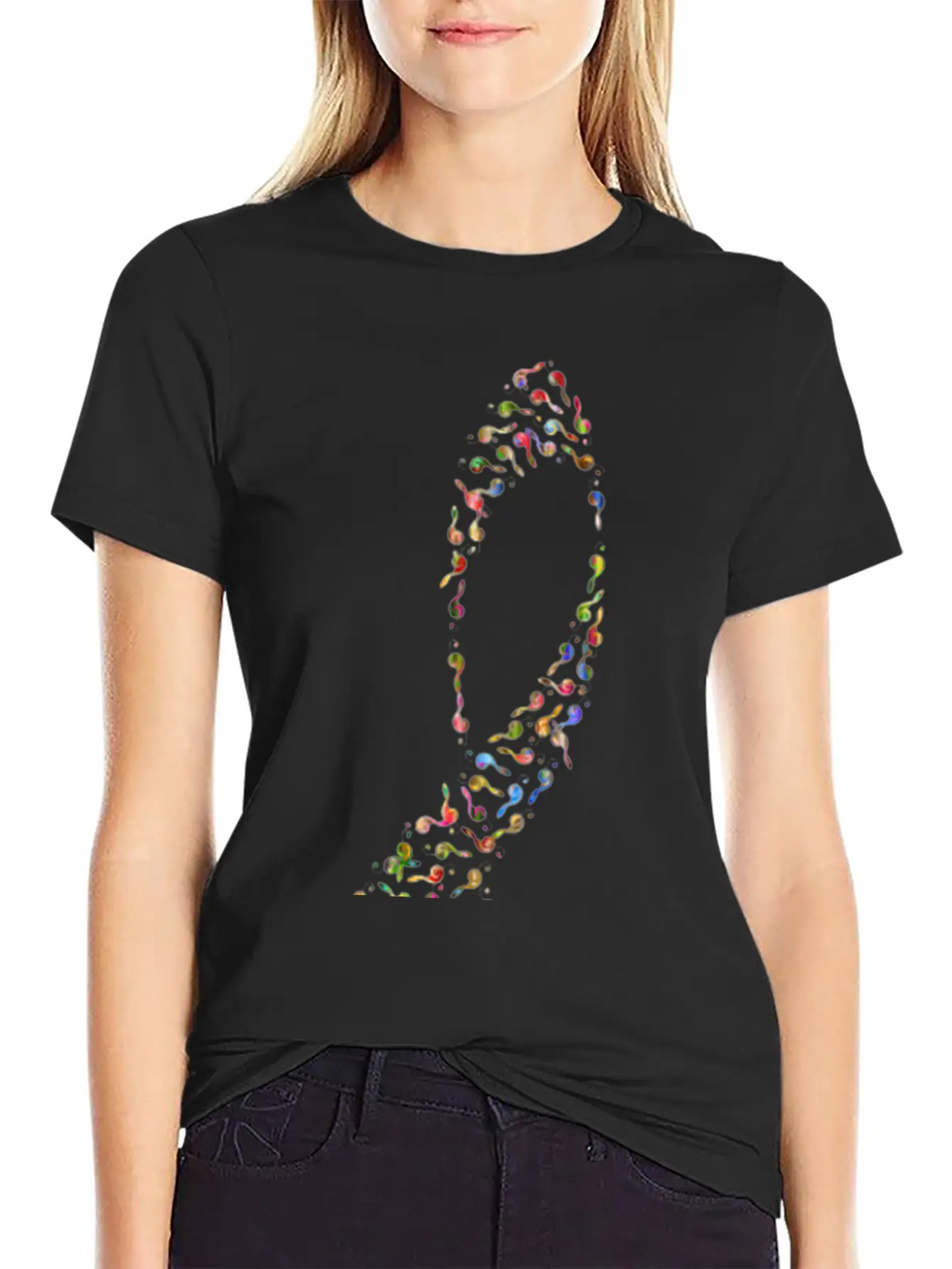 Prismatic Clef Fractal 2 No Background Unisex Short Sleeve Soft Cotton T-Shirt – Casual Everyday Wear