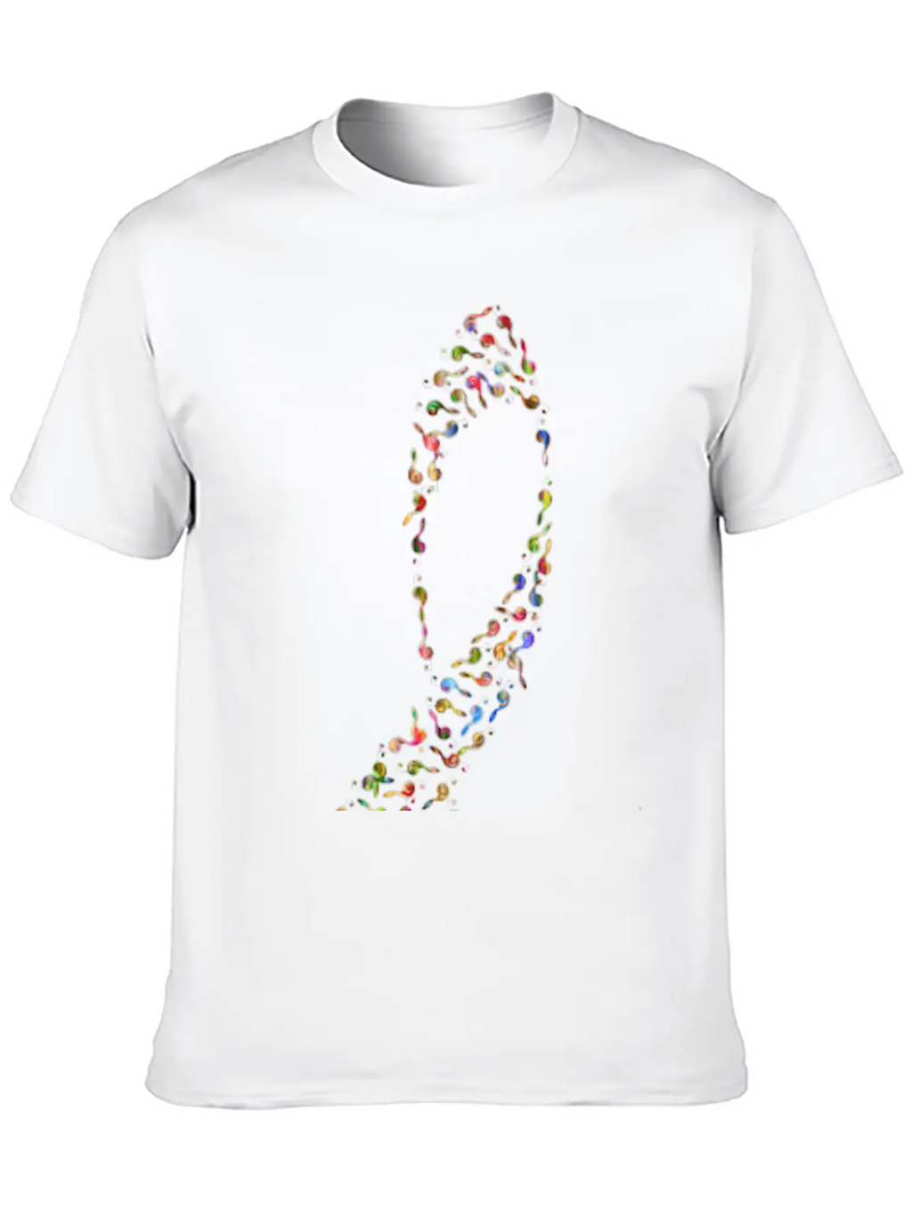 Prismatic Clef Fractal 2 No Background Unisex Short Sleeve Soft Cotton T-Shirt – Casual Everyday Wear