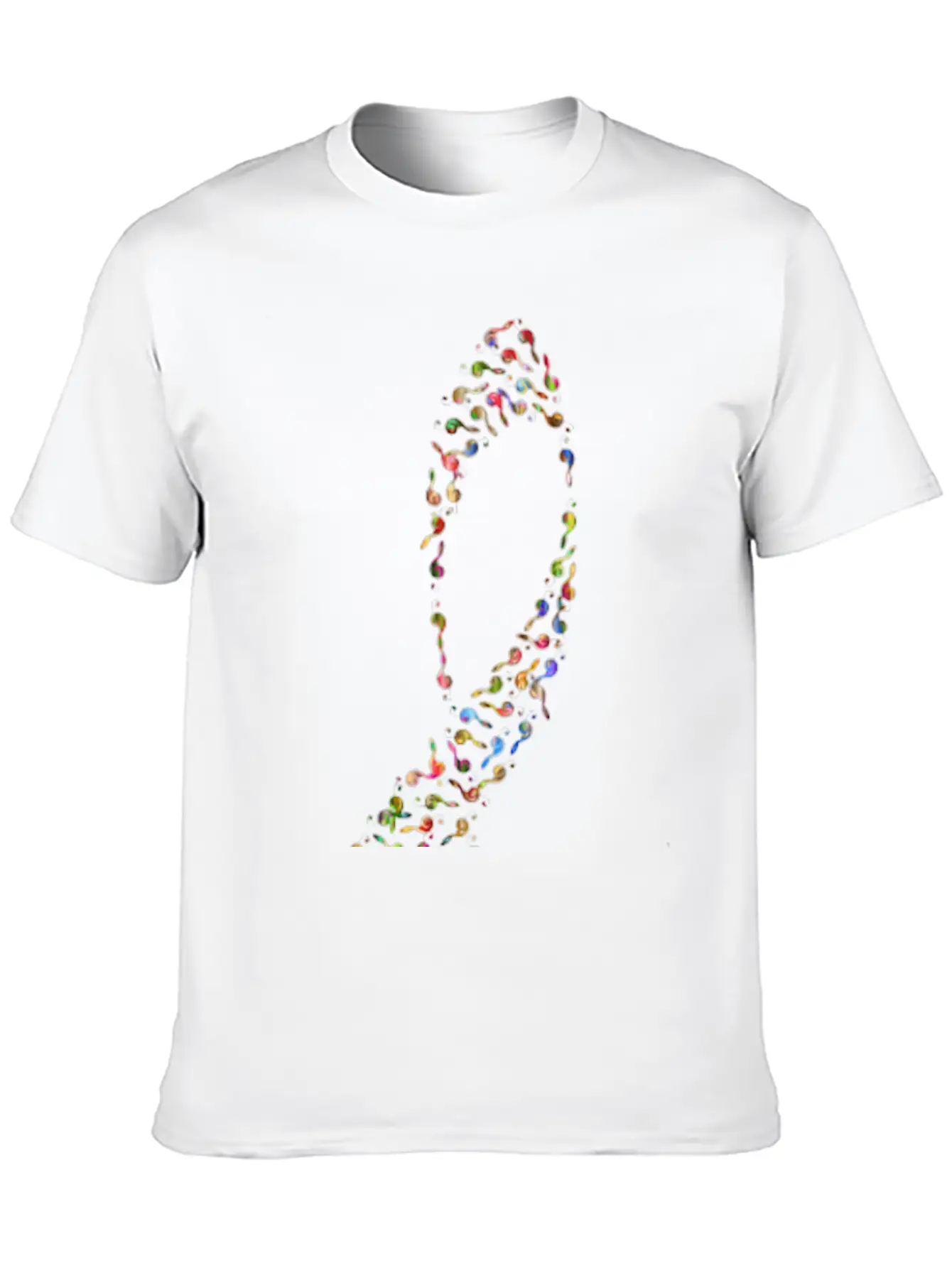 Prismatic Clef Fractal 2 No Background Unisex Short Sleeve Soft Cotton T-Shirt – Casual Everyday Wear