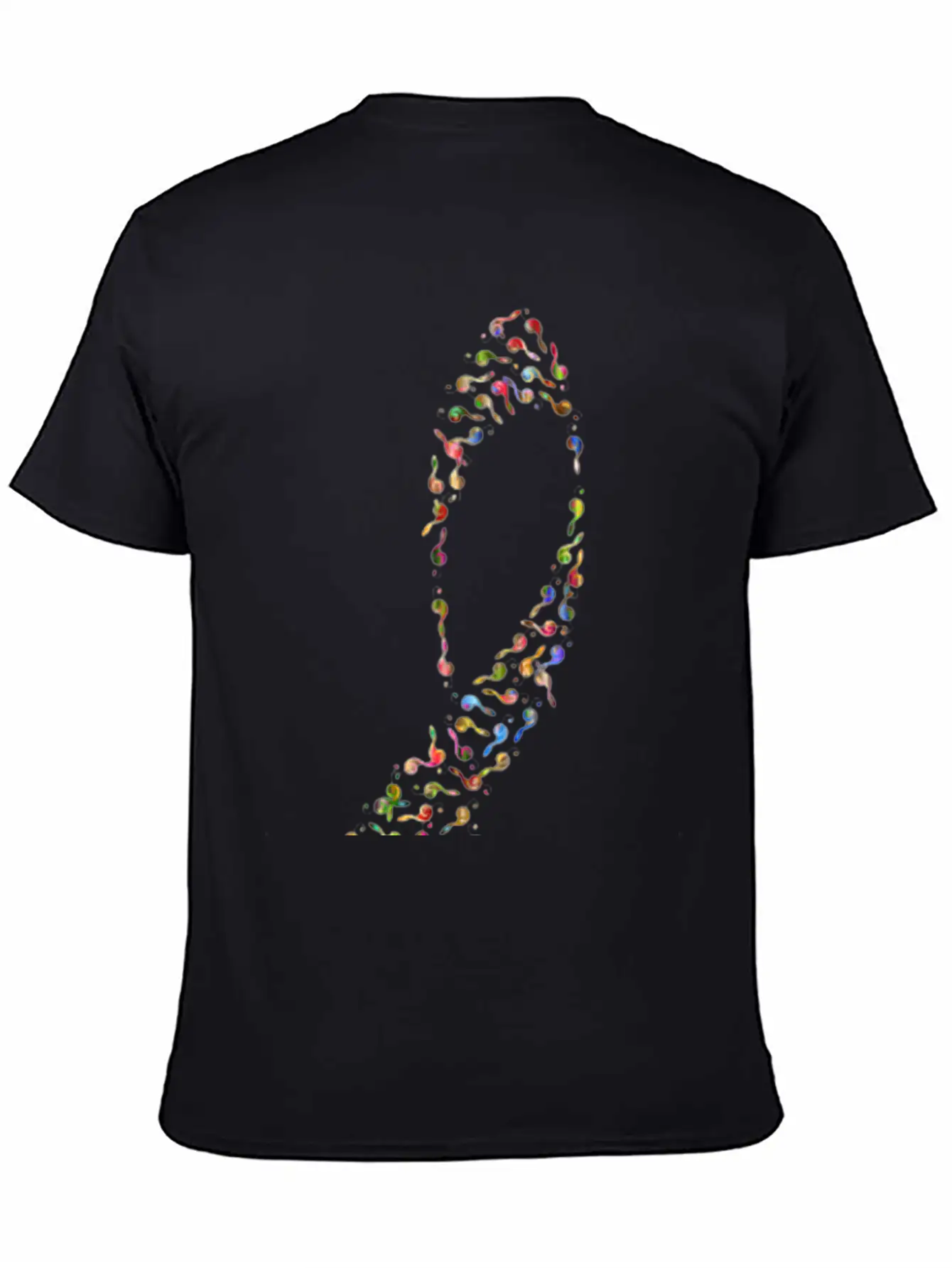 Prismatic Clef Fractal 2 No Background Unisex Short Sleeve Soft Cotton T-Shirt – Casual Everyday Wear