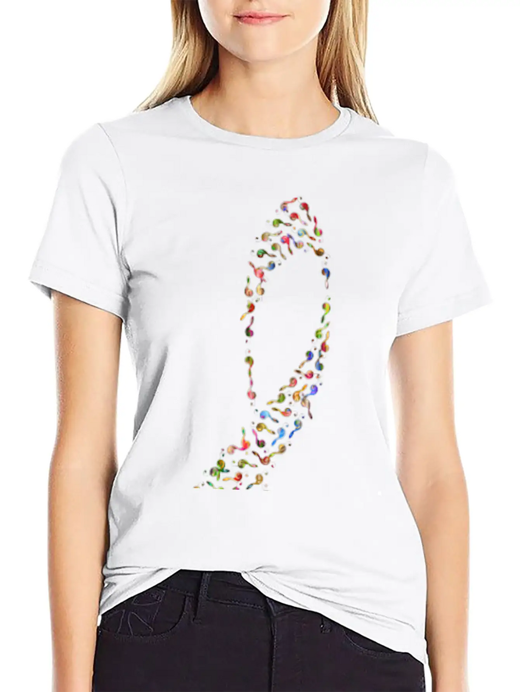 Prismatic Clef Fractal 2 No Background Unisex Short Sleeve Soft Cotton T-Shirt – Casual Everyday Wear