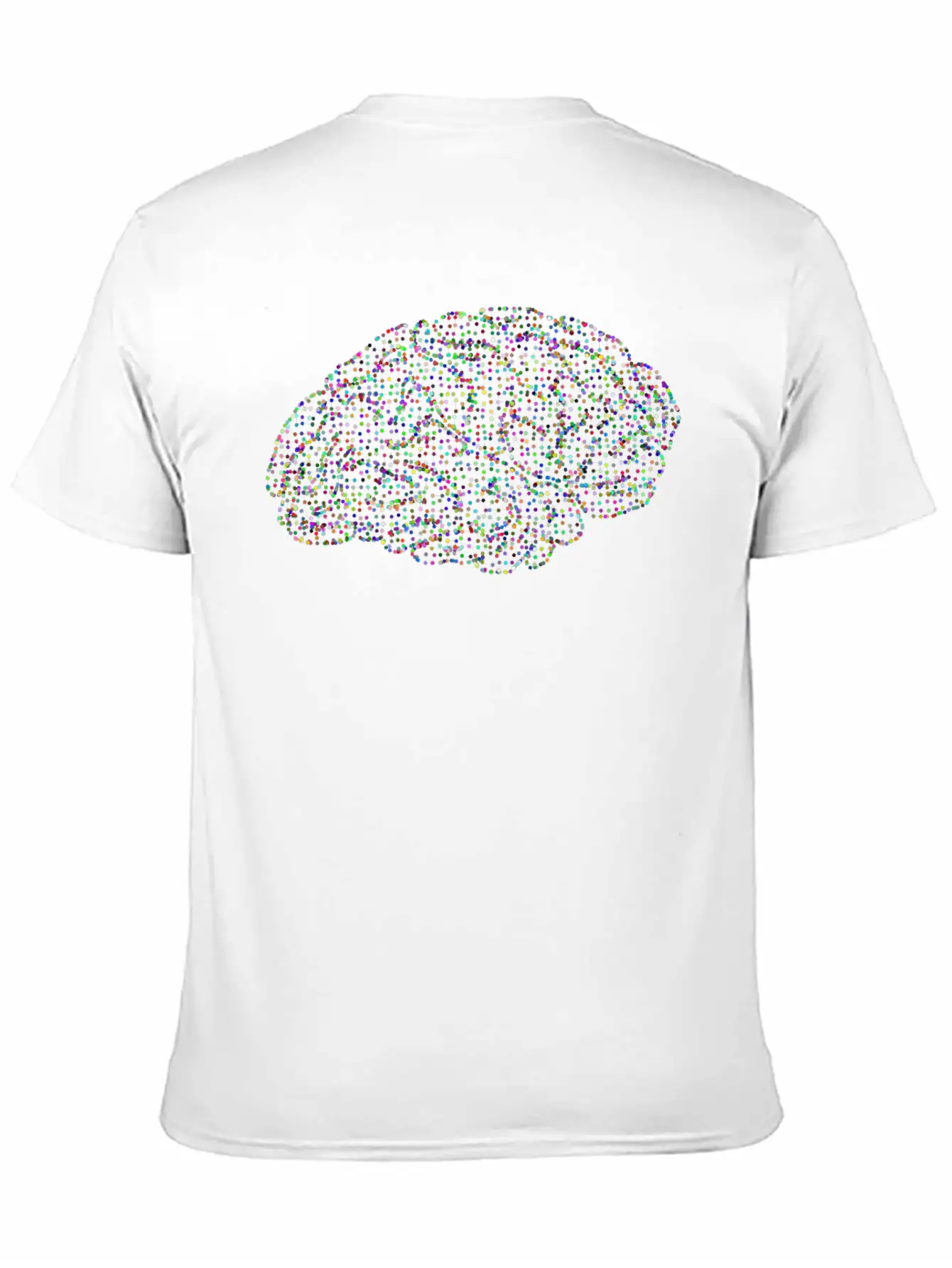 Prismatic Low Poly Wireframe Molecule Brain Classic Fit Graphic Tee For Daily Comfort – Unisex Cotton Shirt