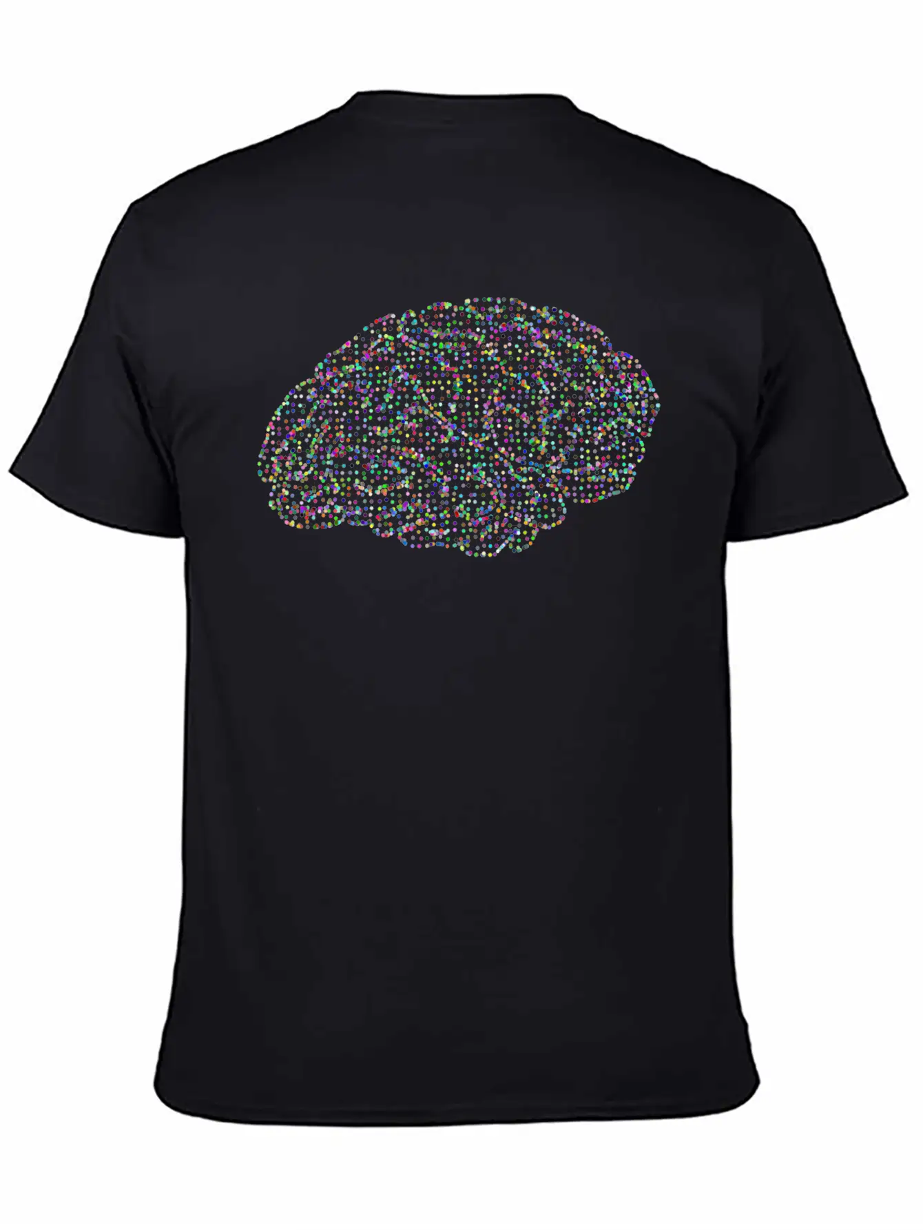 Prismatic Low Poly Wireframe Molecule Brain Classic Fit Graphic Tee For Daily Comfort – Unisex Cotton Shirt