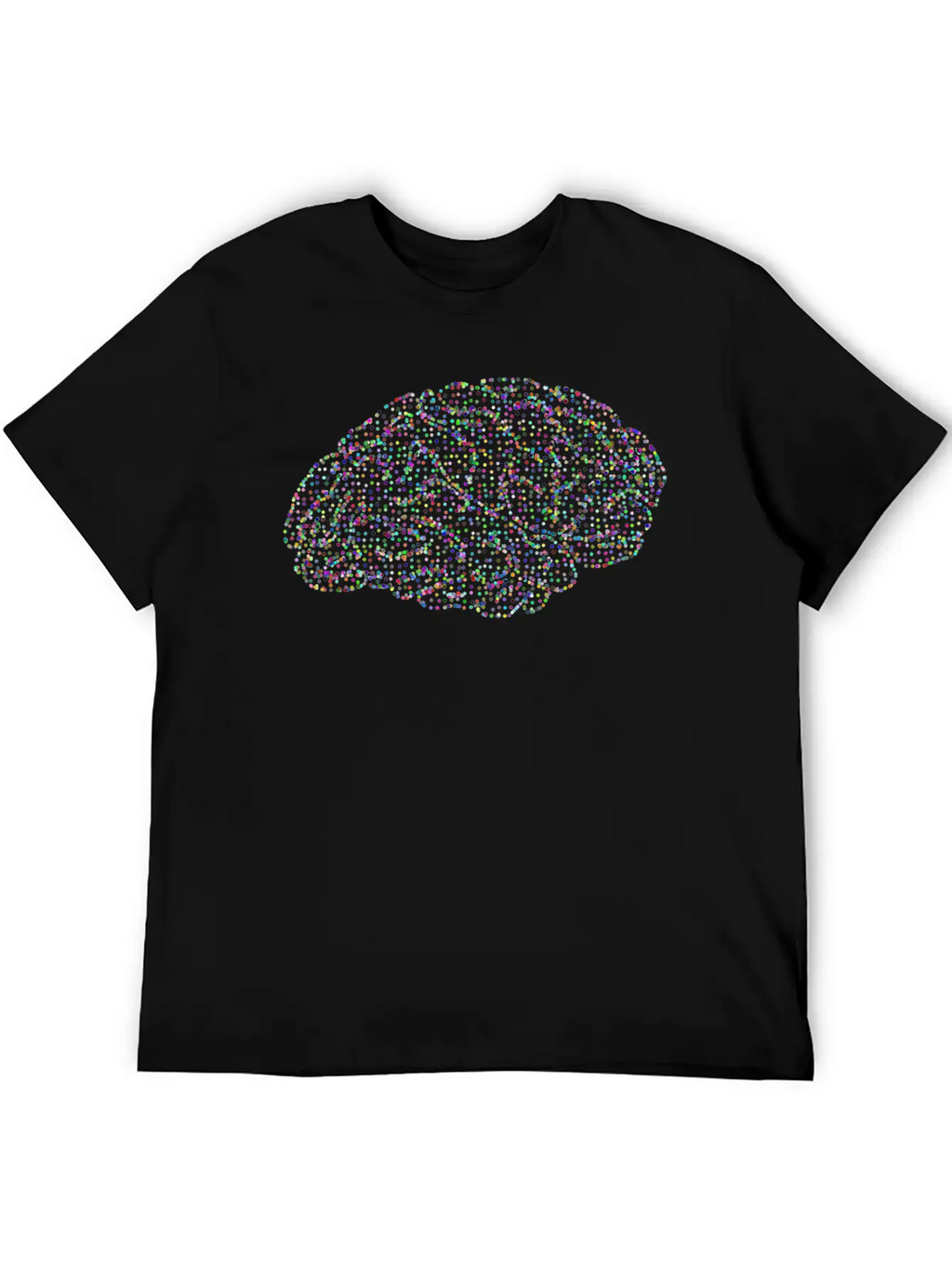 Prismatic Low Poly Wireframe Molecule Brain Classic Fit Graphic Tee For Daily Comfort – Unisex Cotton Shirt