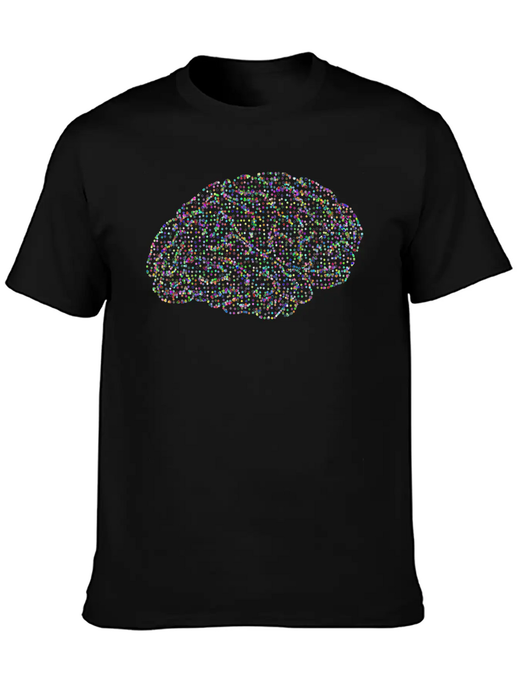 Prismatic Low Poly Wireframe Molecule Brain Classic Fit Graphic Tee For Daily Comfort – Unisex Cotton Shirt