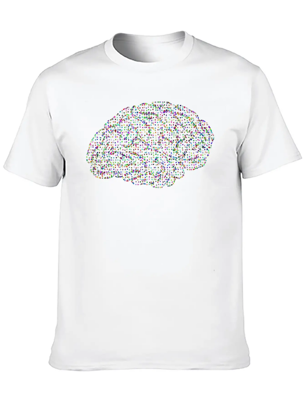 Prismatic Low Poly Wireframe Molecule Brain Classic Fit Graphic Tee For Daily Comfort – Unisex Cotton Shirt