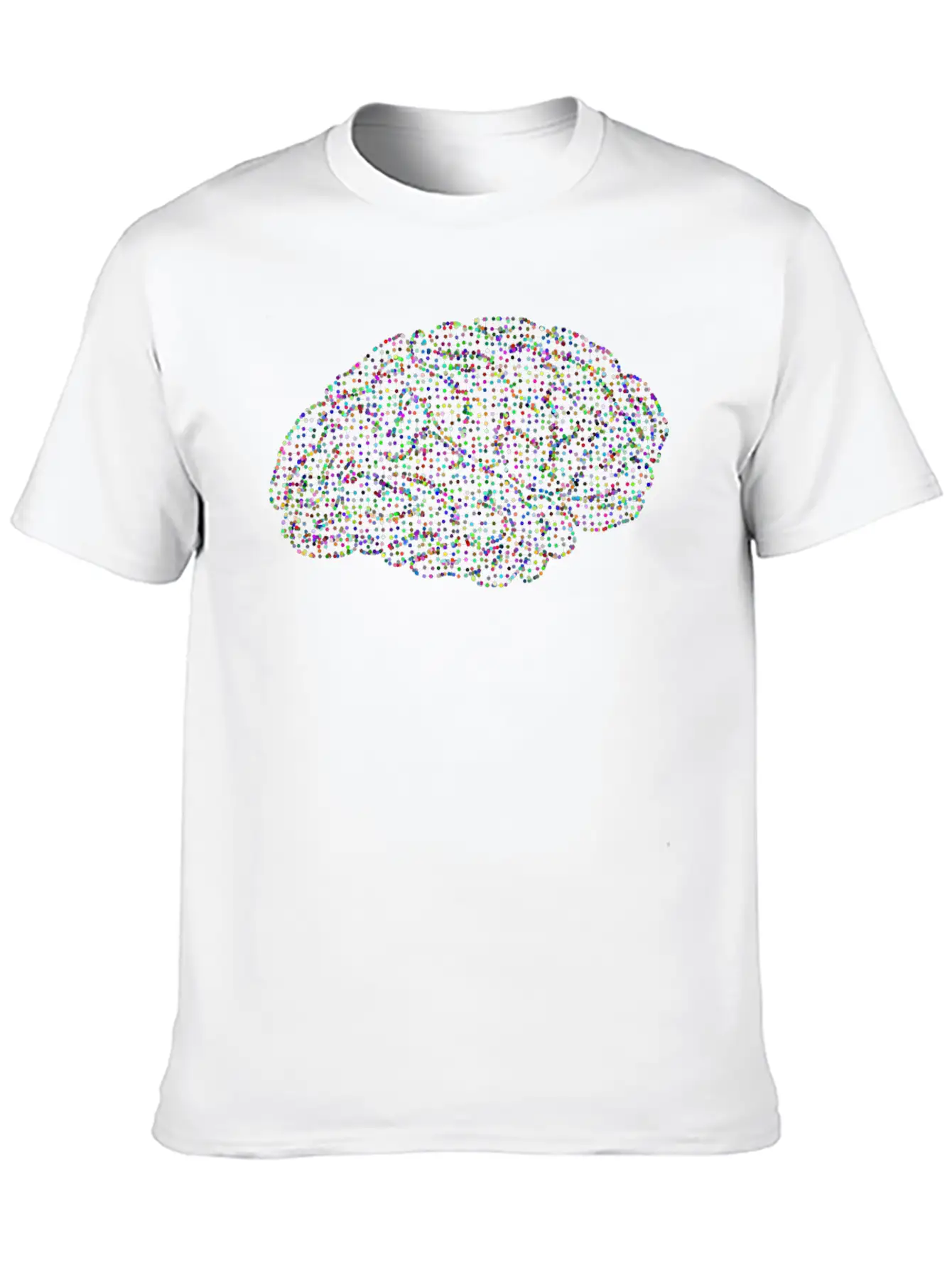 Prismatic Low Poly Wireframe Molecule Brain Classic Fit Graphic Tee For Daily Comfort – Unisex Cotton Shirt