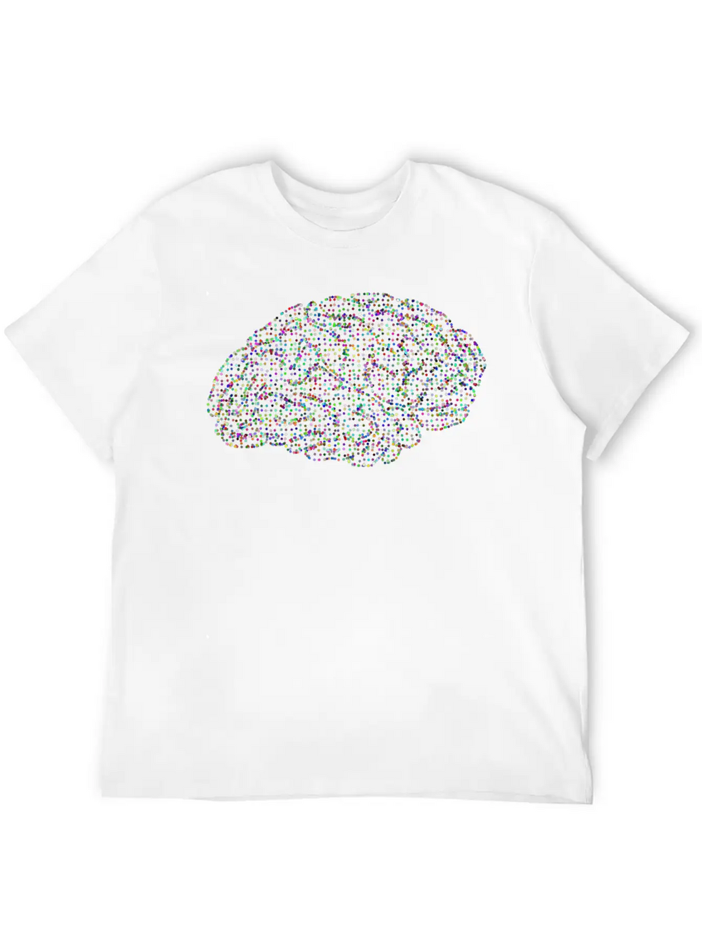 Prismatic Low Poly Wireframe Molecule Brain Classic Fit Graphic Tee For Daily Comfort – Unisex Cotton Shirt