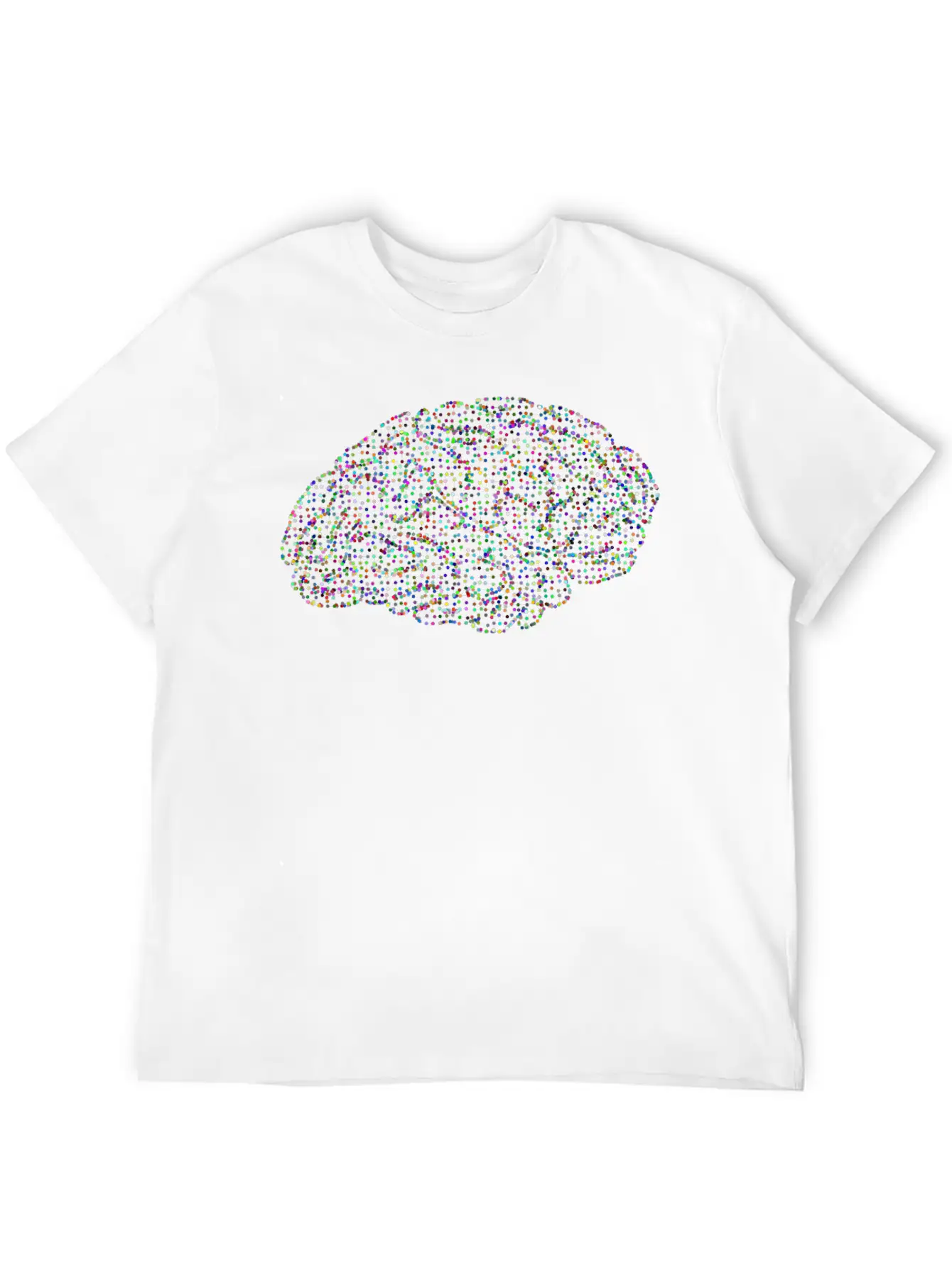 Prismatic Low Poly Wireframe Molecule Brain Classic Fit Graphic Tee For Daily Comfort – Unisex Cotton Shirt