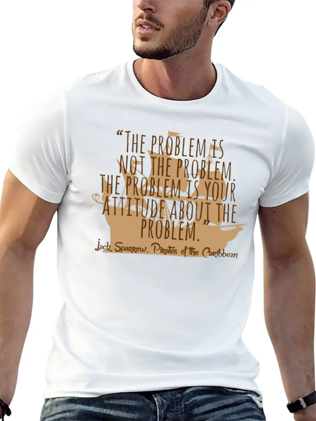 Problem Is Not The Problem - Mindset Poetsy Textin Unisex Casual T-Shirt – Clean Design For Daily Comfort