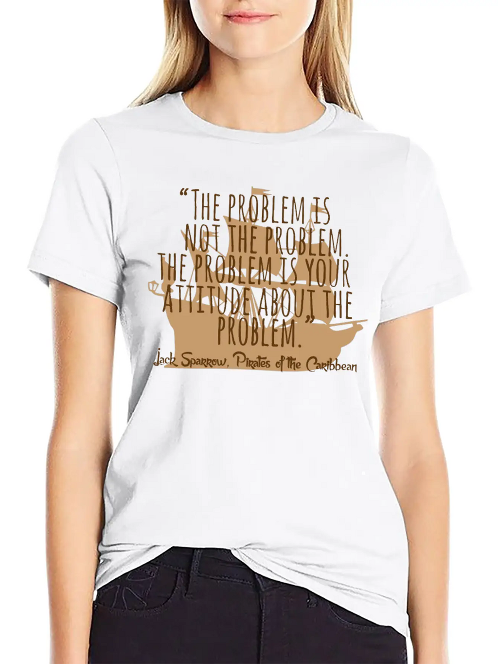 Problem Is Not The Problem - Mindset Poetsy Textin Unisex Casual T-Shirt – Clean Design For Daily Comfort