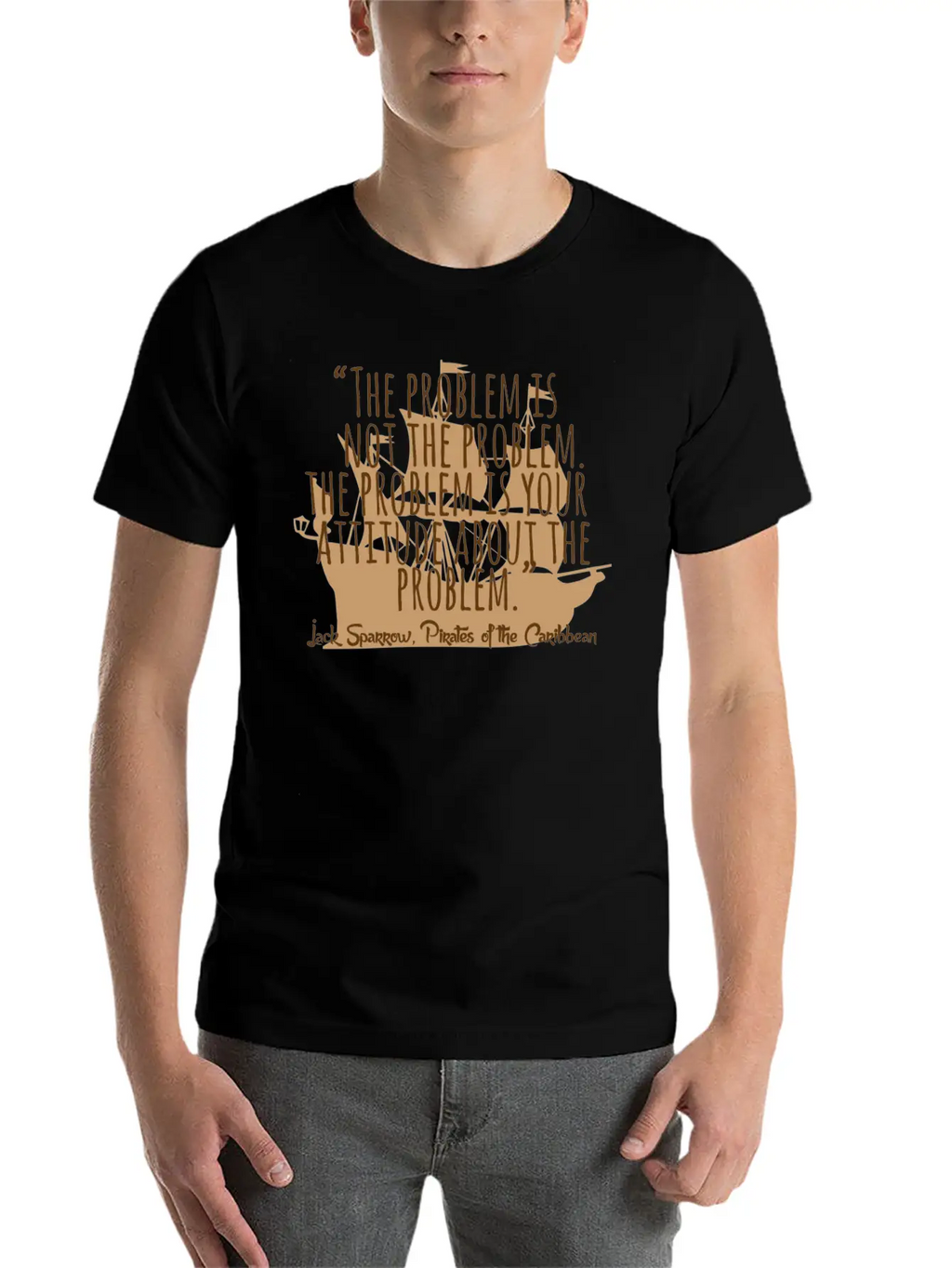 Problem Is Not The Problem - Mindset Poetsy Textin Unisex Casual T-Shirt – Clean Design For Daily Comfort