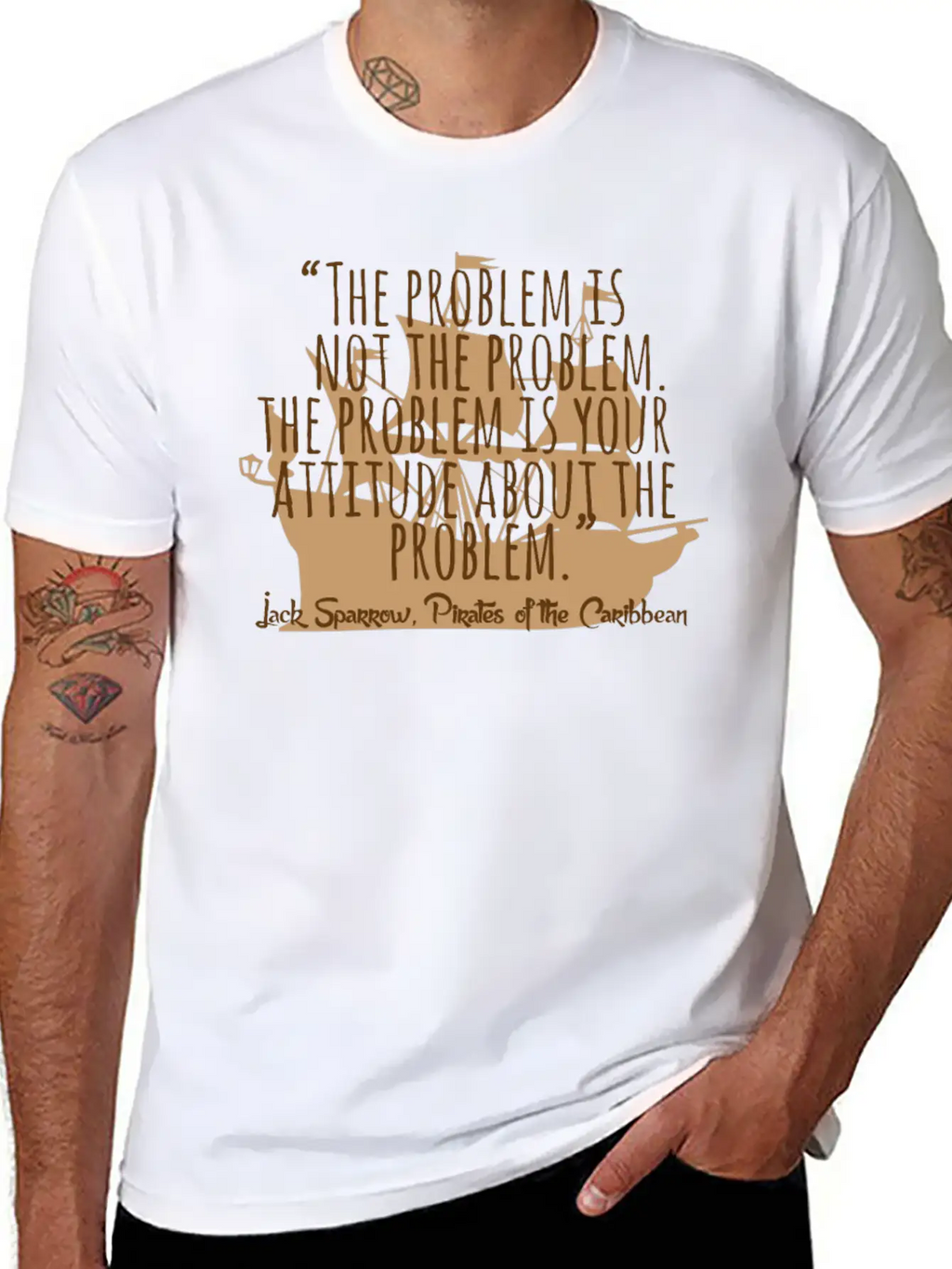 Problem Is Not The Problem - Mindset Poetsy Textin Unisex Casual T-Shirt – Clean Design For Daily Comfort