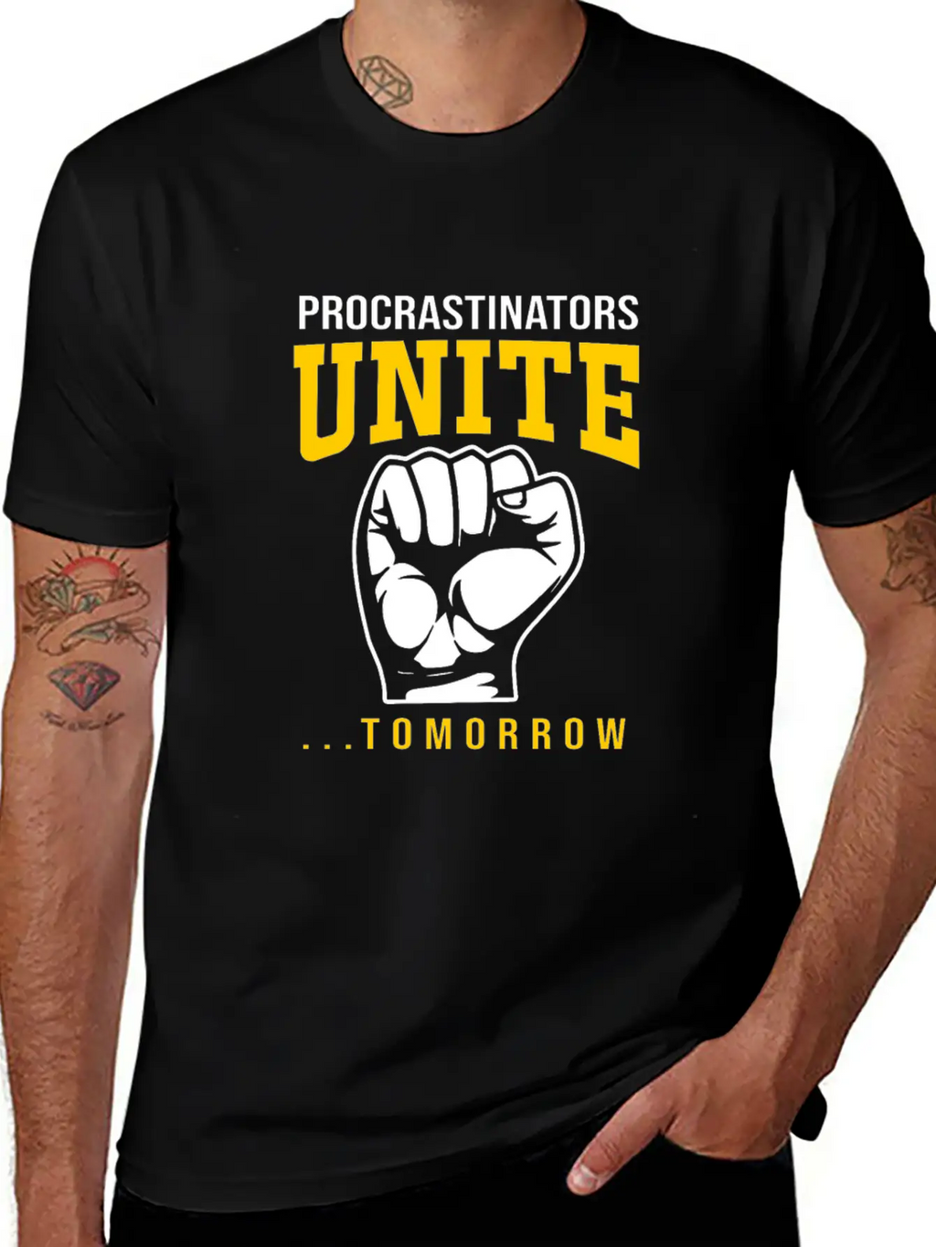 Procrastination Procrastinators Unite Tomorrow Essential Cotton Tee For Daily Outfits – Unisex Style