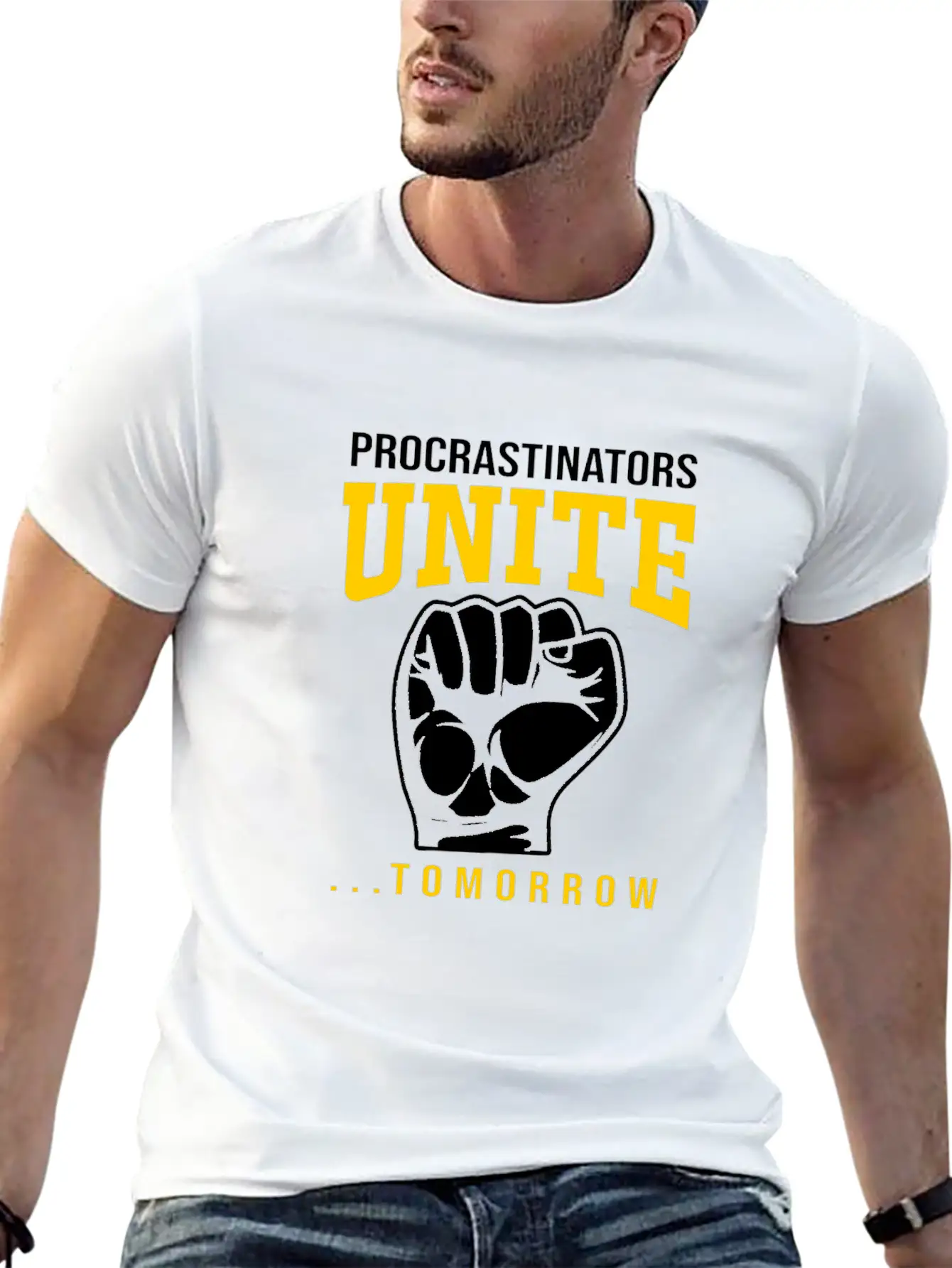 Procrastination Procrastinators Unite Tomorrow Essential Cotton Tee For Daily Outfits – Unisex Style