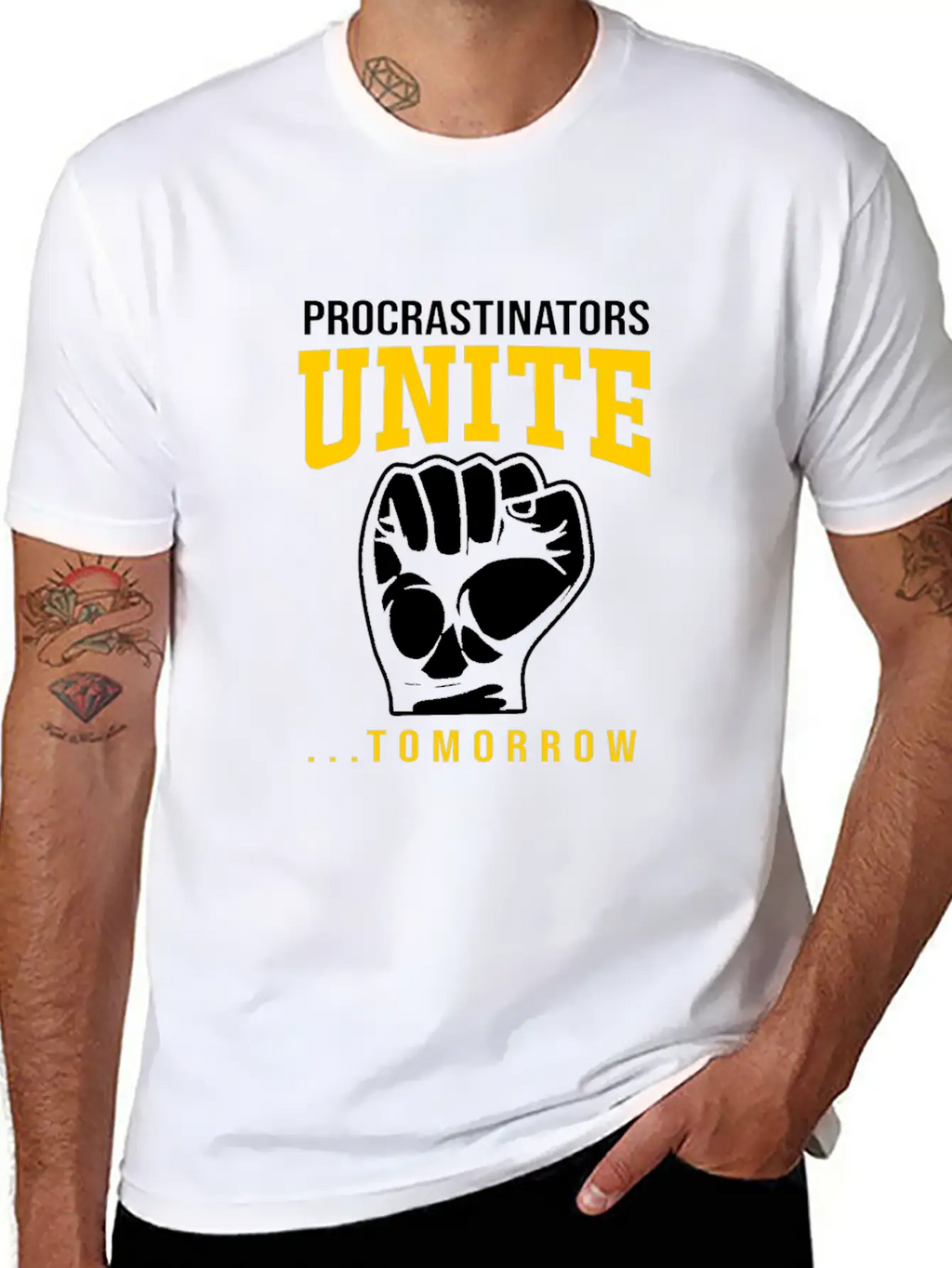 Procrastination Procrastinators Unite Tomorrow Essential Cotton Tee For Daily Outfits – Unisex Style