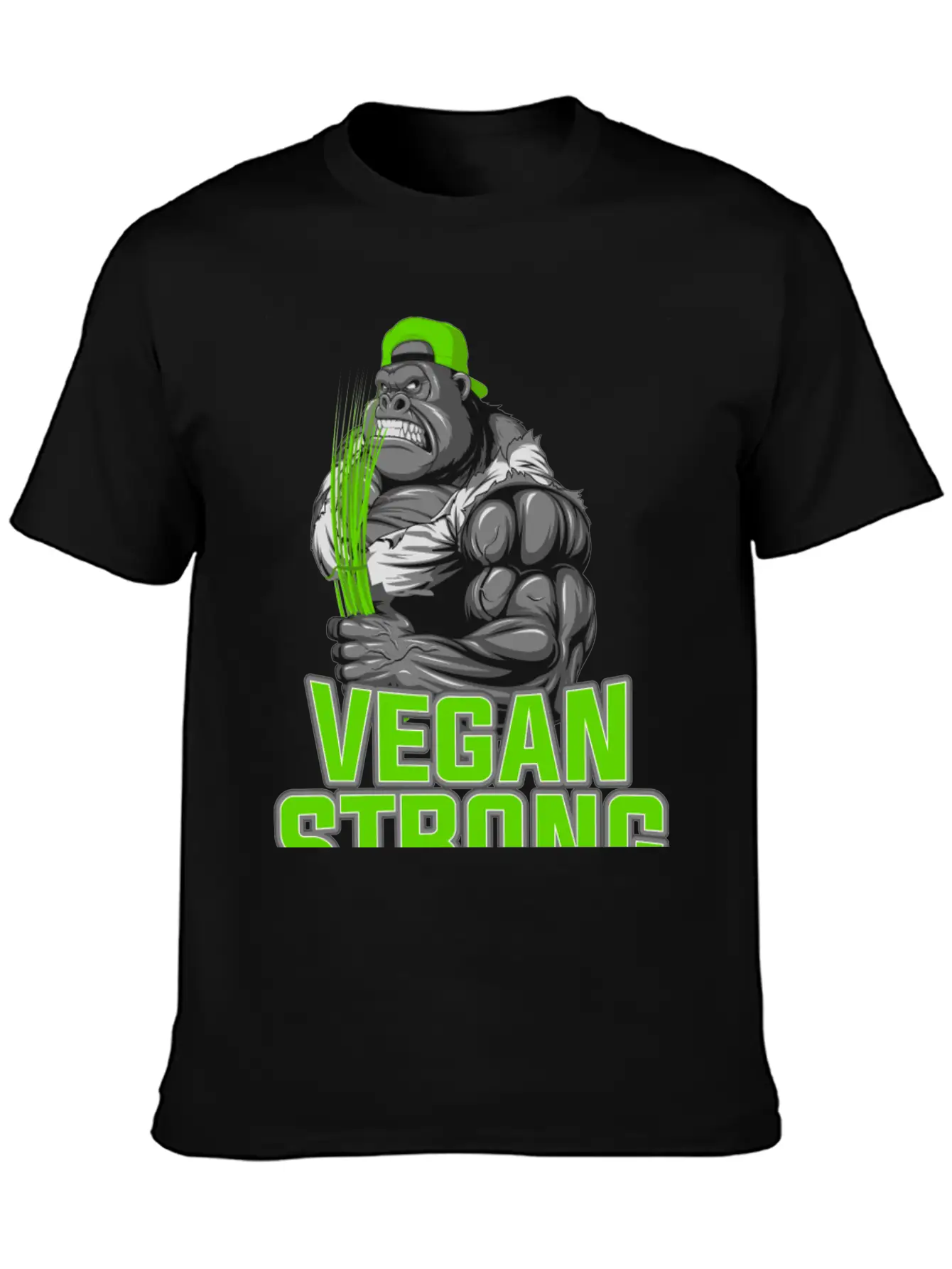 Product Funny Gorilla Vegan Strong Zoo Animal Unisex Casual T-Shirt – Clean Design For Daily Comfort