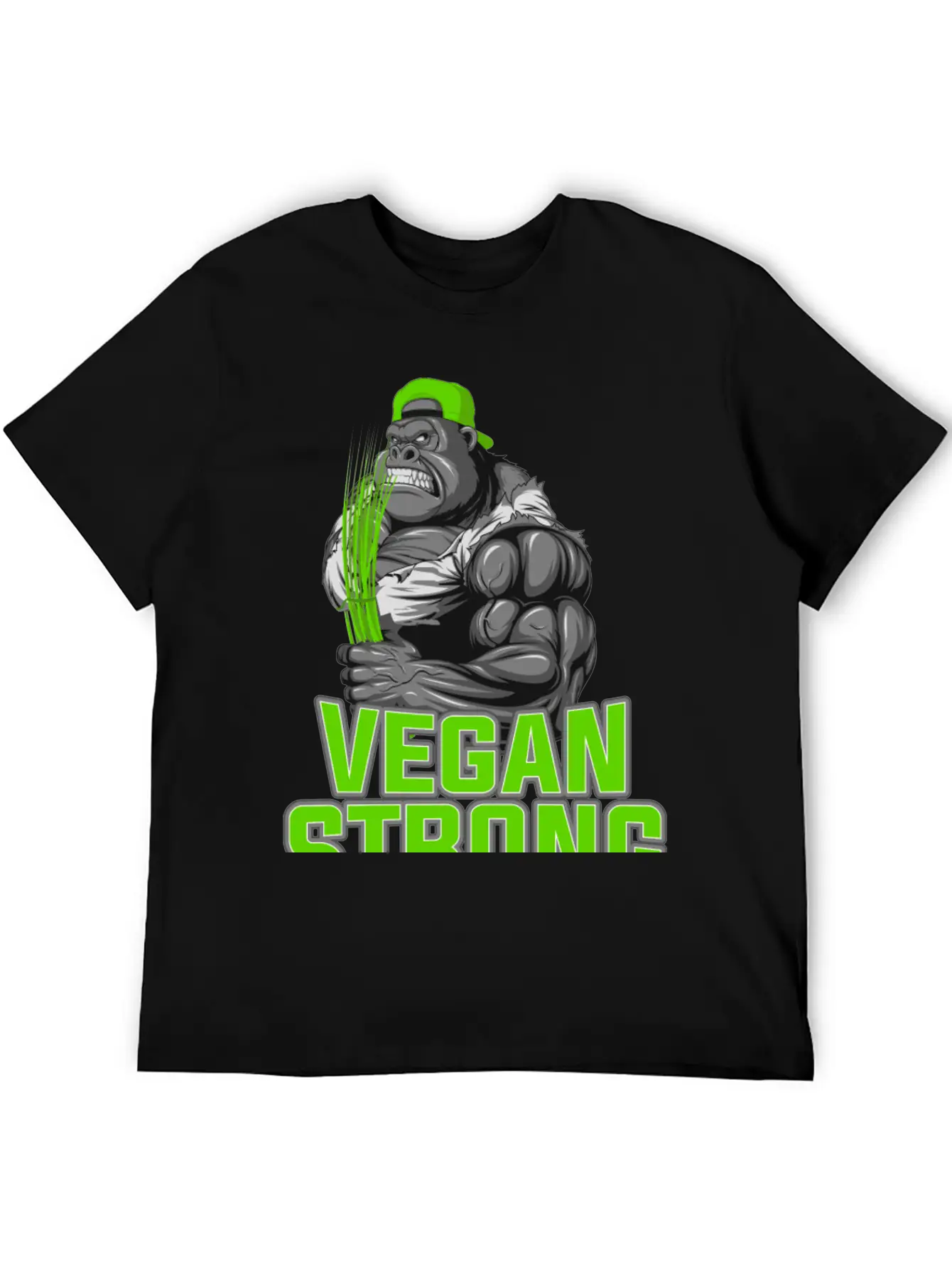 Product Funny Gorilla Vegan Strong Zoo Animal Unisex Casual T-Shirt – Clean Design For Daily Comfort