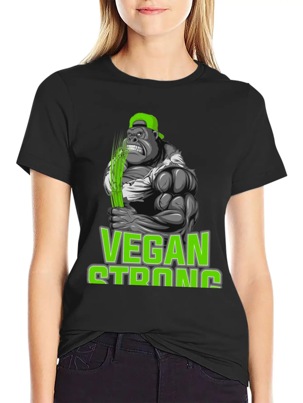 Product Funny Gorilla Vegan Strong Zoo Animal Unisex Casual T-Shirt – Clean Design For Daily Comfort