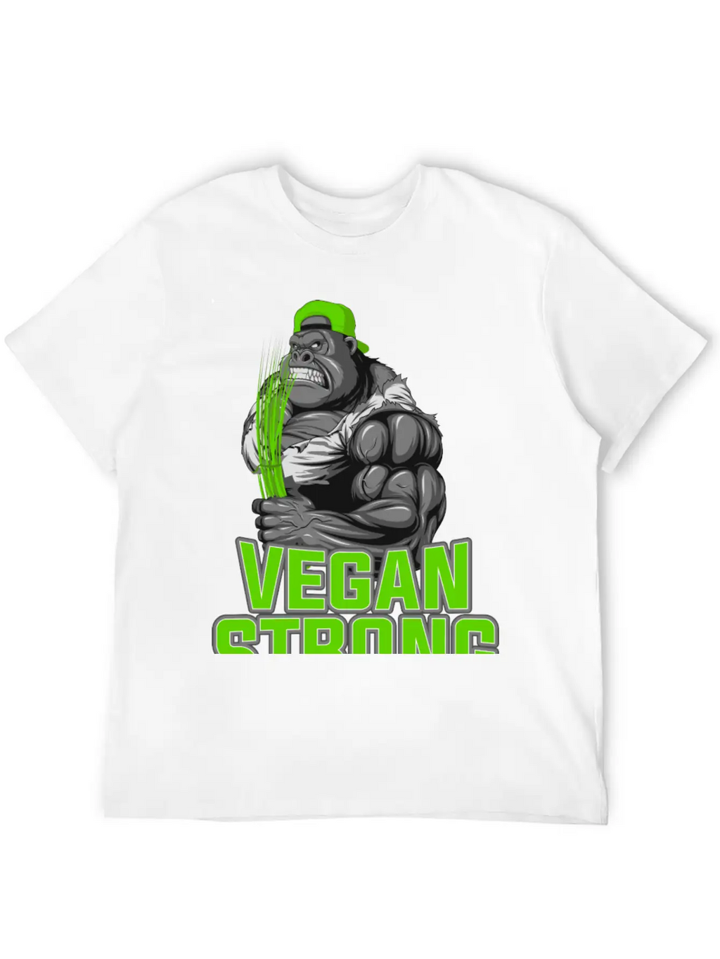 Product Funny Gorilla Vegan Strong Zoo Animal Unisex Casual T-Shirt – Clean Design For Daily Comfort