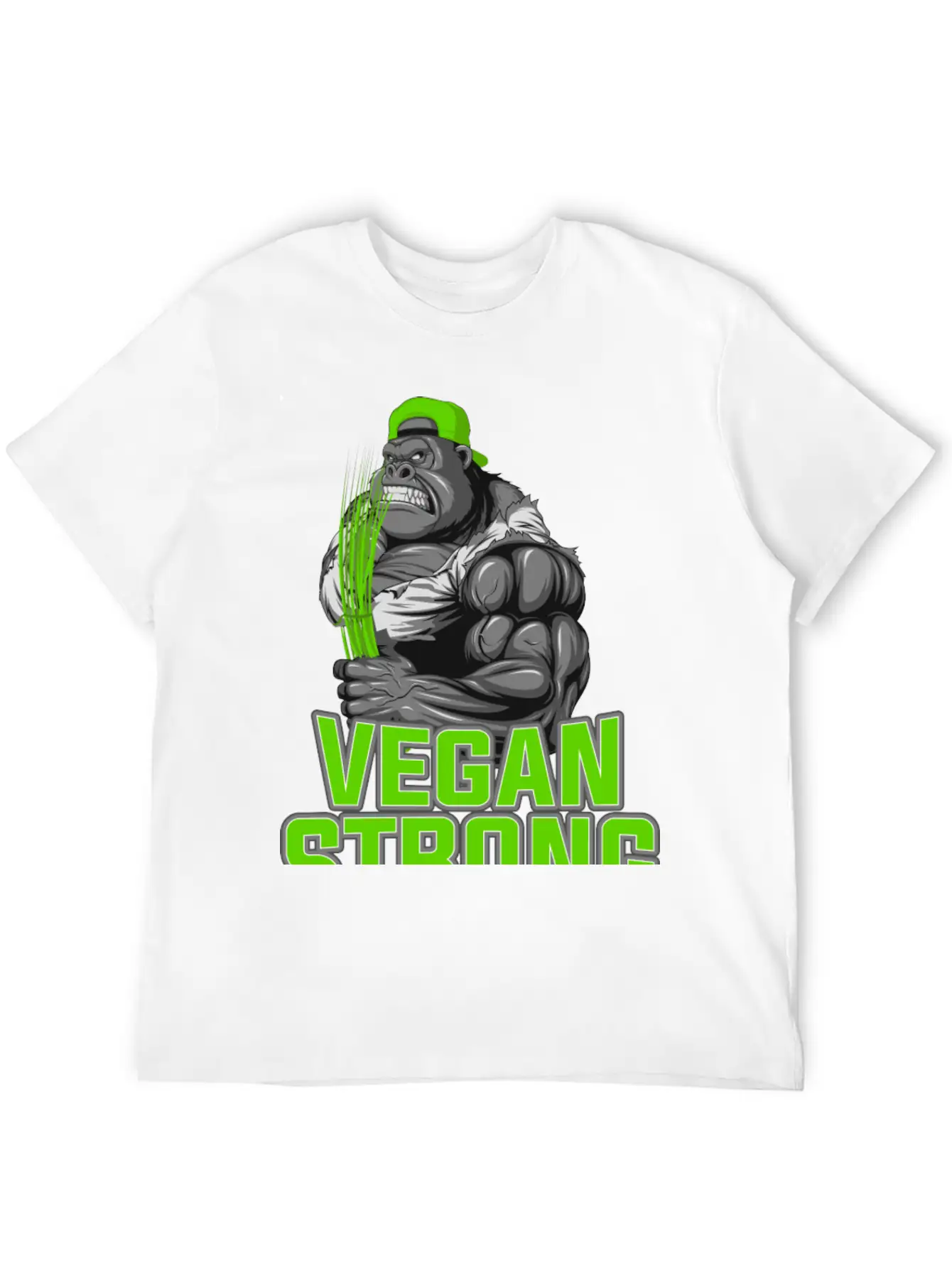 Product Funny Gorilla Vegan Strong Zoo Animal Unisex Casual T-Shirt – Clean Design For Daily Comfort