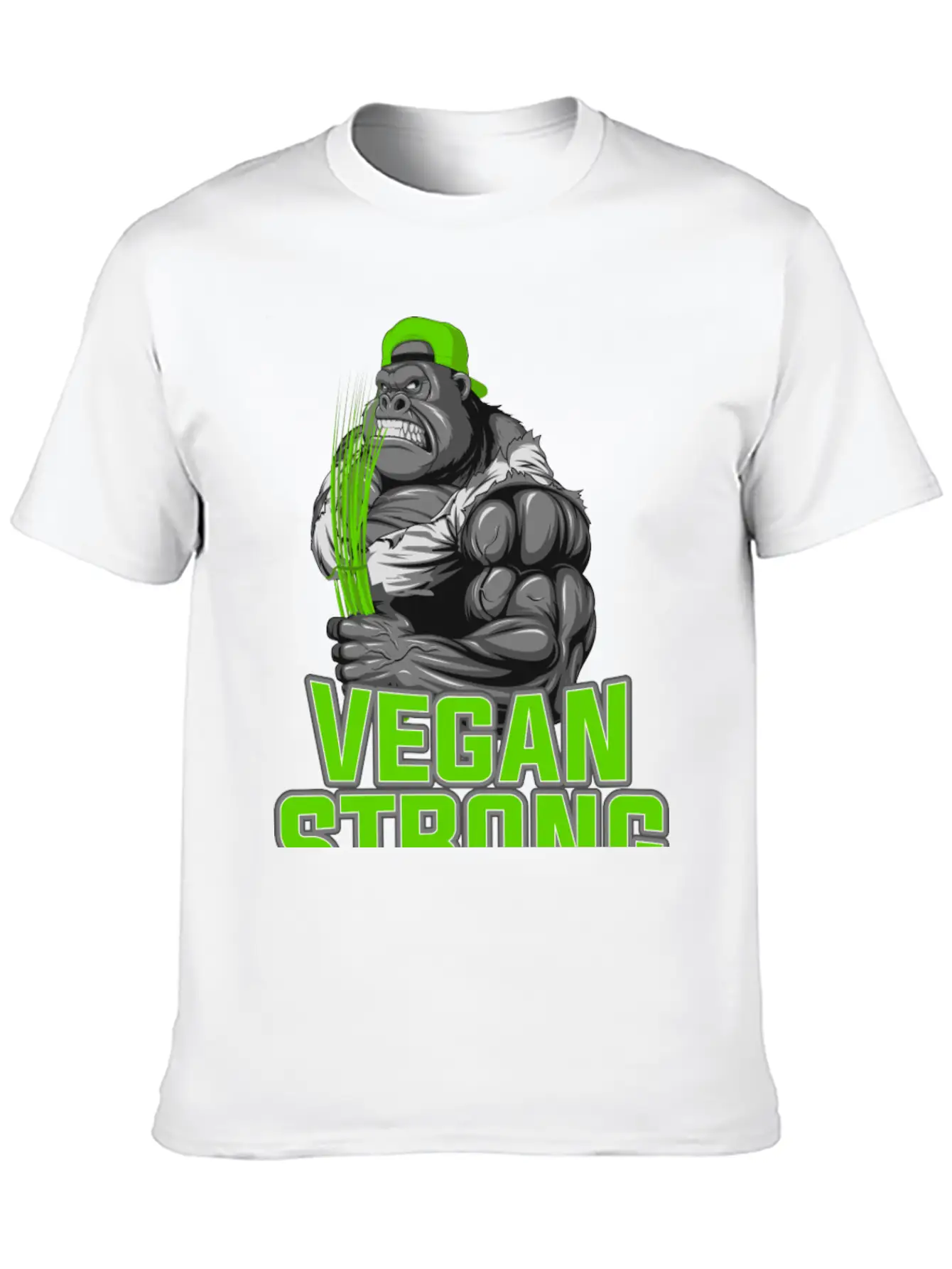 Product Funny Gorilla Vegan Strong Zoo Animal Unisex Casual T-Shirt – Clean Design For Daily Comfort