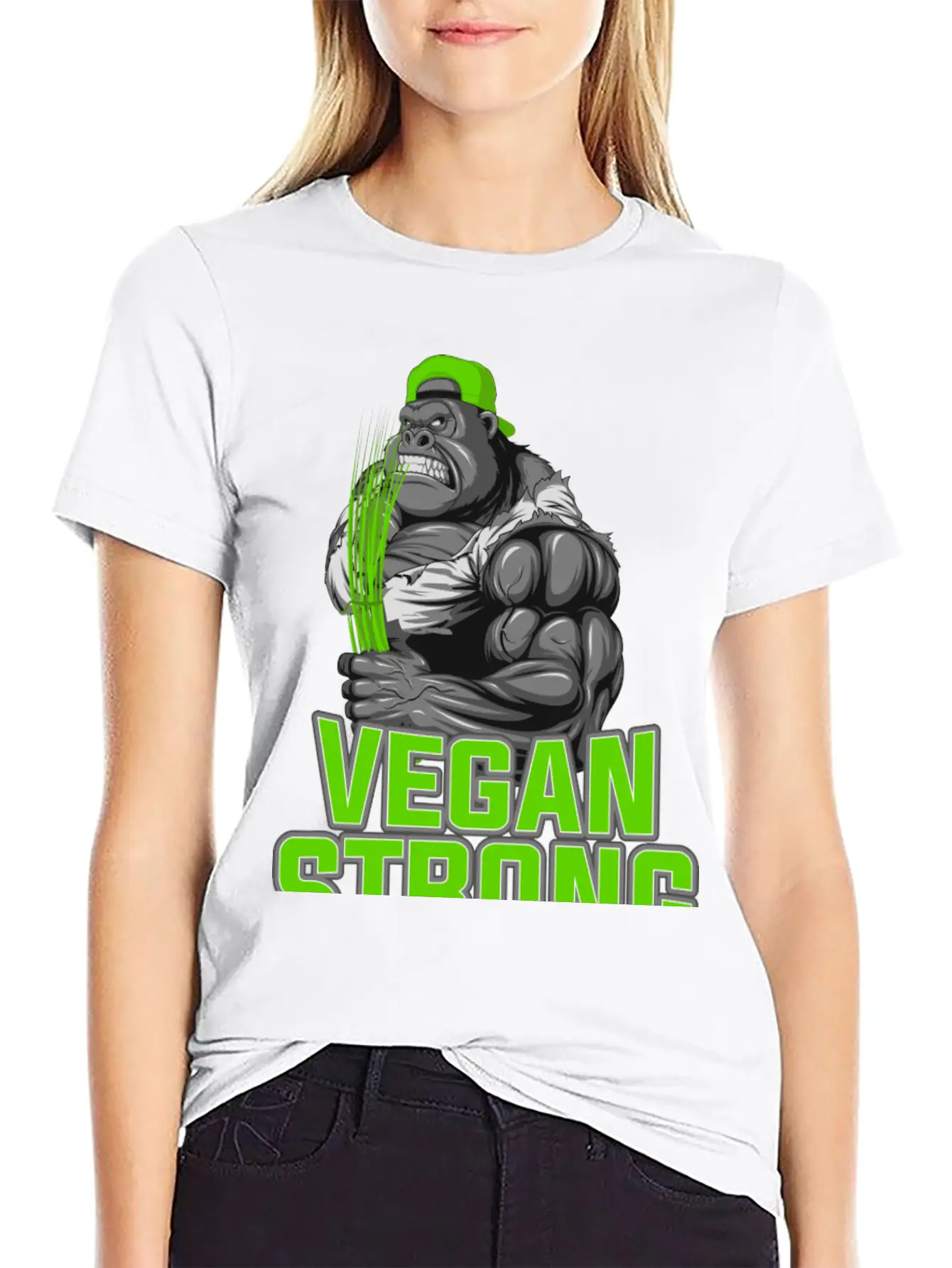Product Funny Gorilla Vegan Strong Zoo Animal Unisex Casual T-Shirt – Clean Design For Daily Comfort