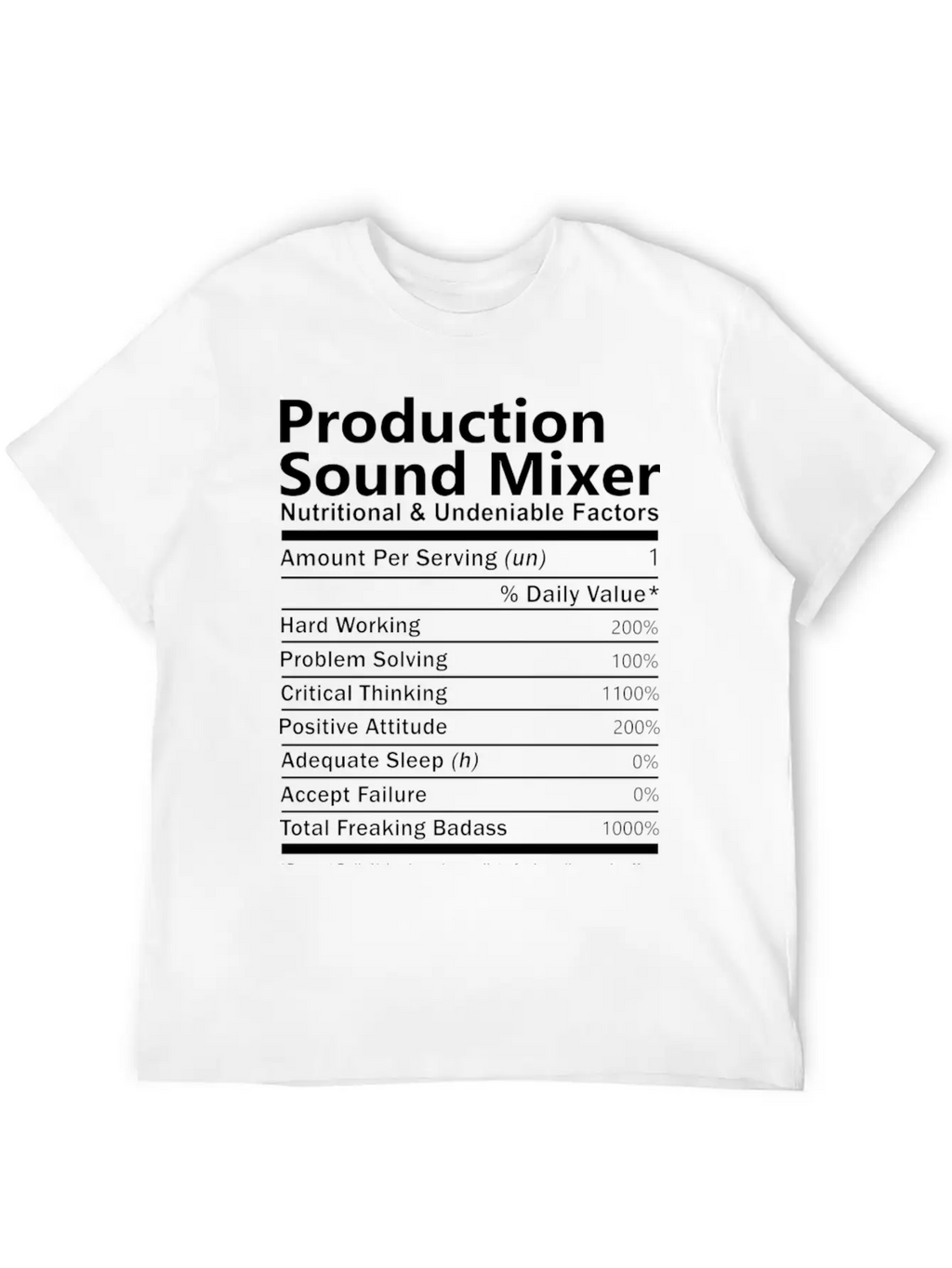 Production Sound Mixer T Shirt - Nutritional And U Unisex Casual T-Shirt – Clean Design For Daily Comfort