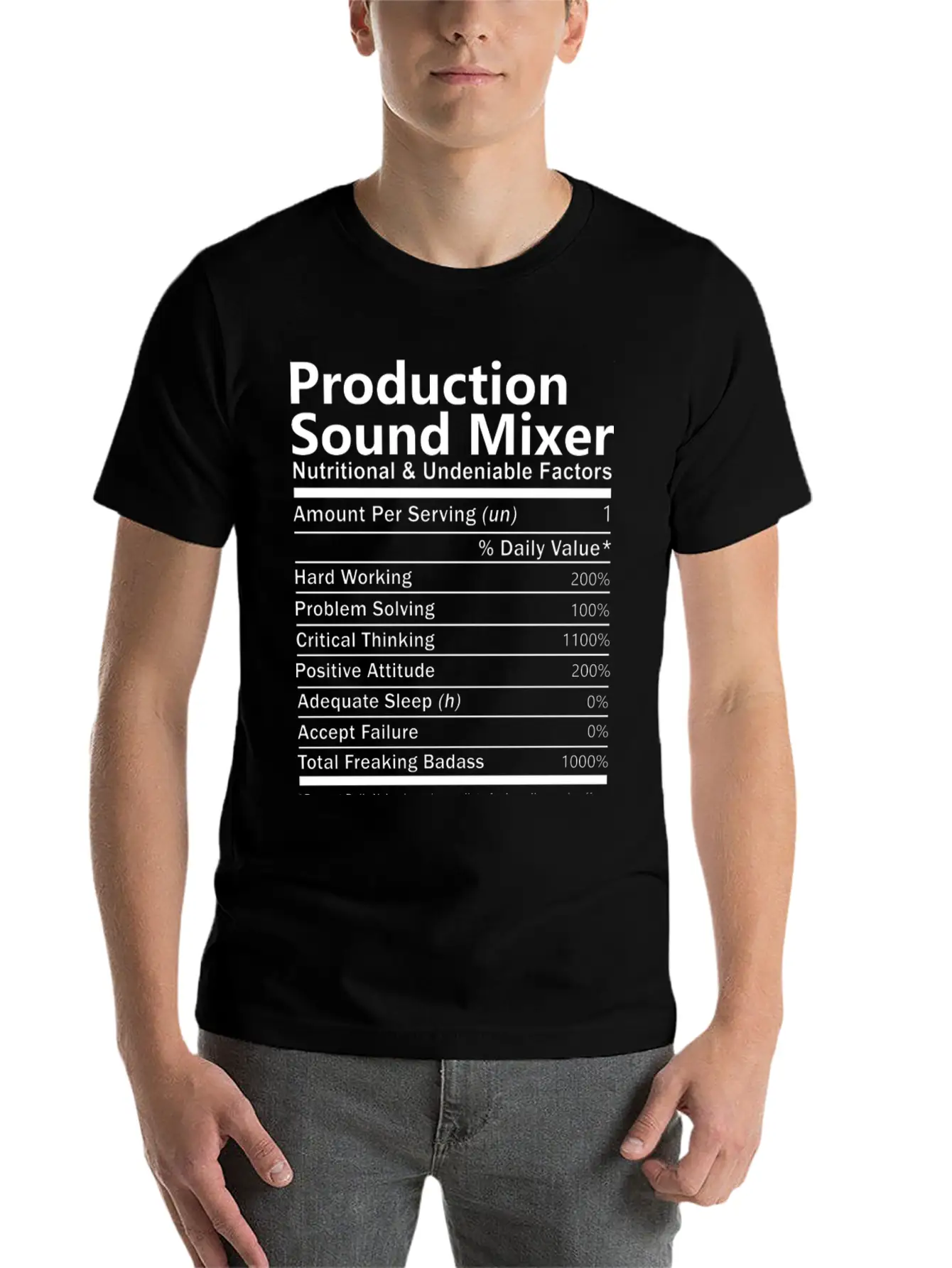 Production Sound Mixer T Shirt - Nutritional And U Unisex Casual T-Shirt – Clean Design For Daily Comfort