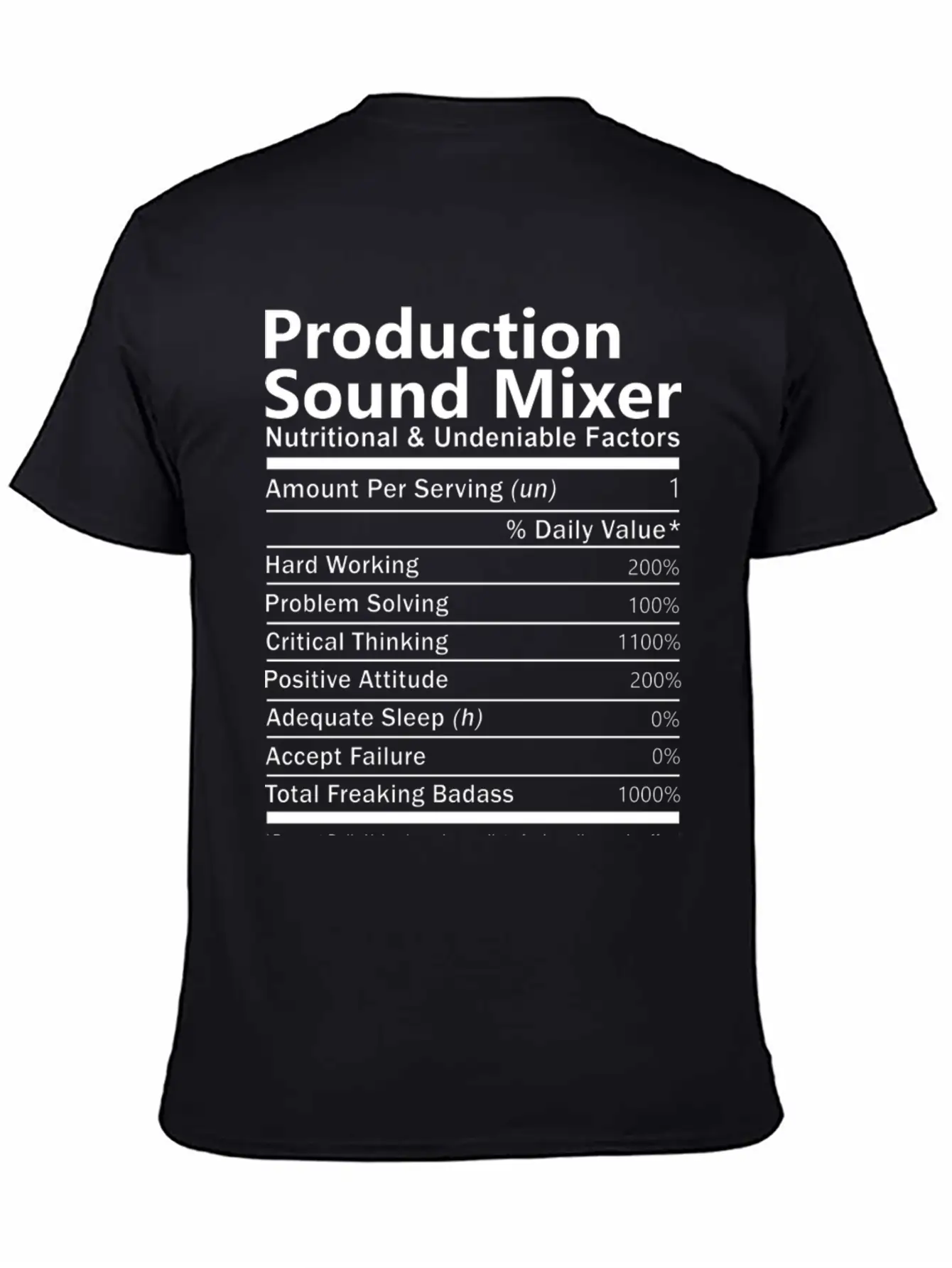 Production Sound Mixer T Shirt - Nutritional And U Unisex Casual T-Shirt – Clean Design For Daily Comfort