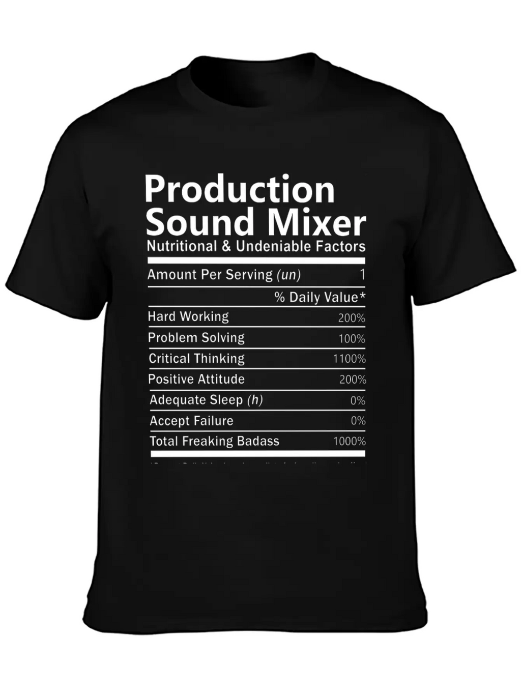 Production Sound Mixer T Shirt - Nutritional And U Unisex Casual T-Shirt – Clean Design For Daily Comfort
