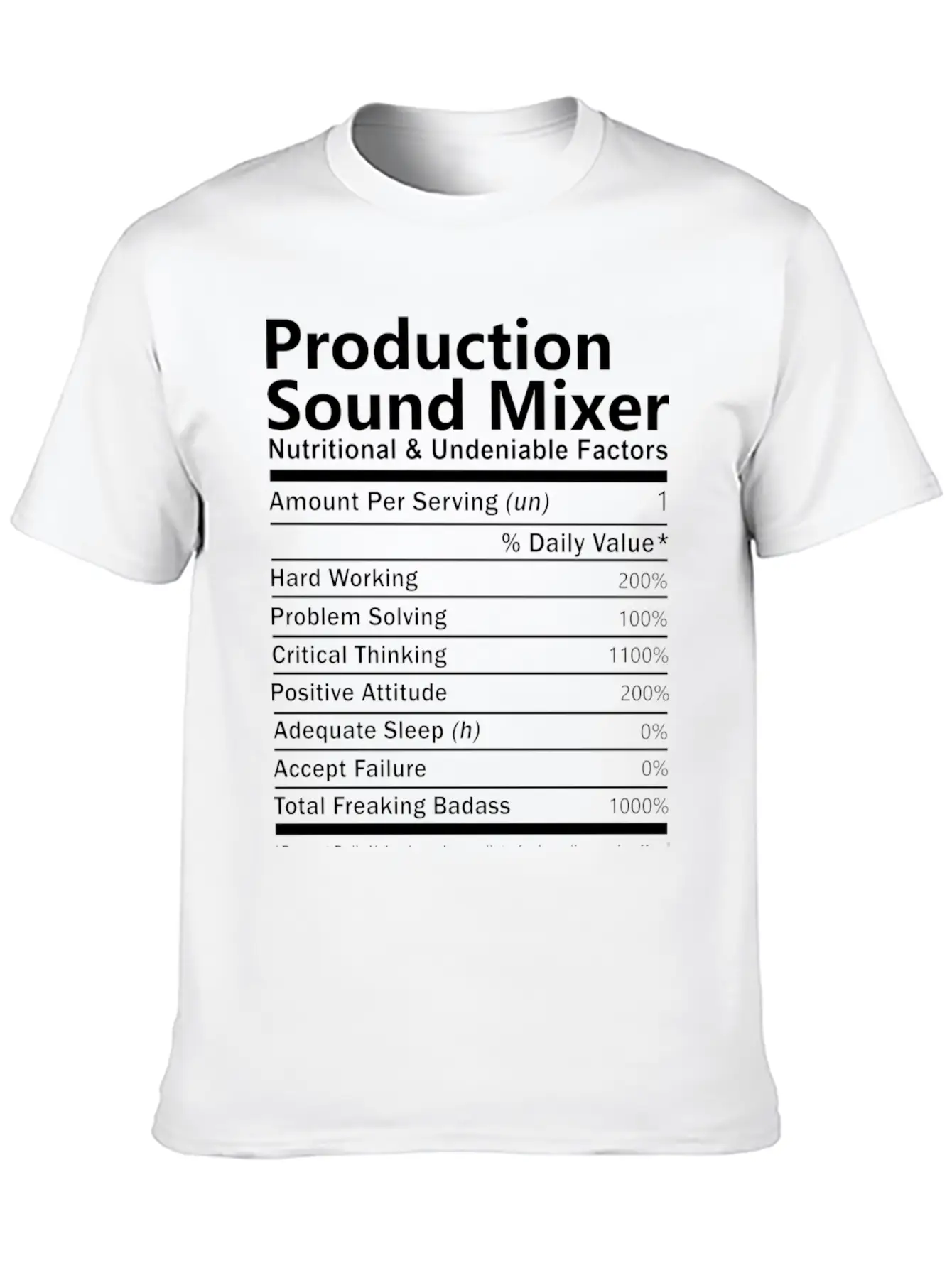 Production Sound Mixer T Shirt - Nutritional And U Unisex Casual T-Shirt – Clean Design For Daily Comfort