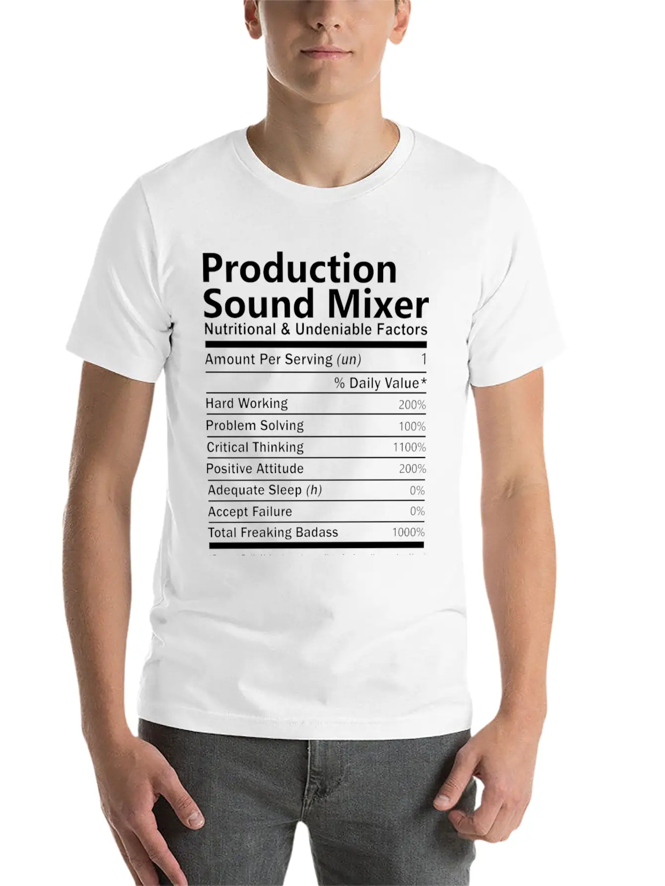 Production Sound Mixer T Shirt - Nutritional And U Unisex Casual T-Shirt – Clean Design For Daily Comfort