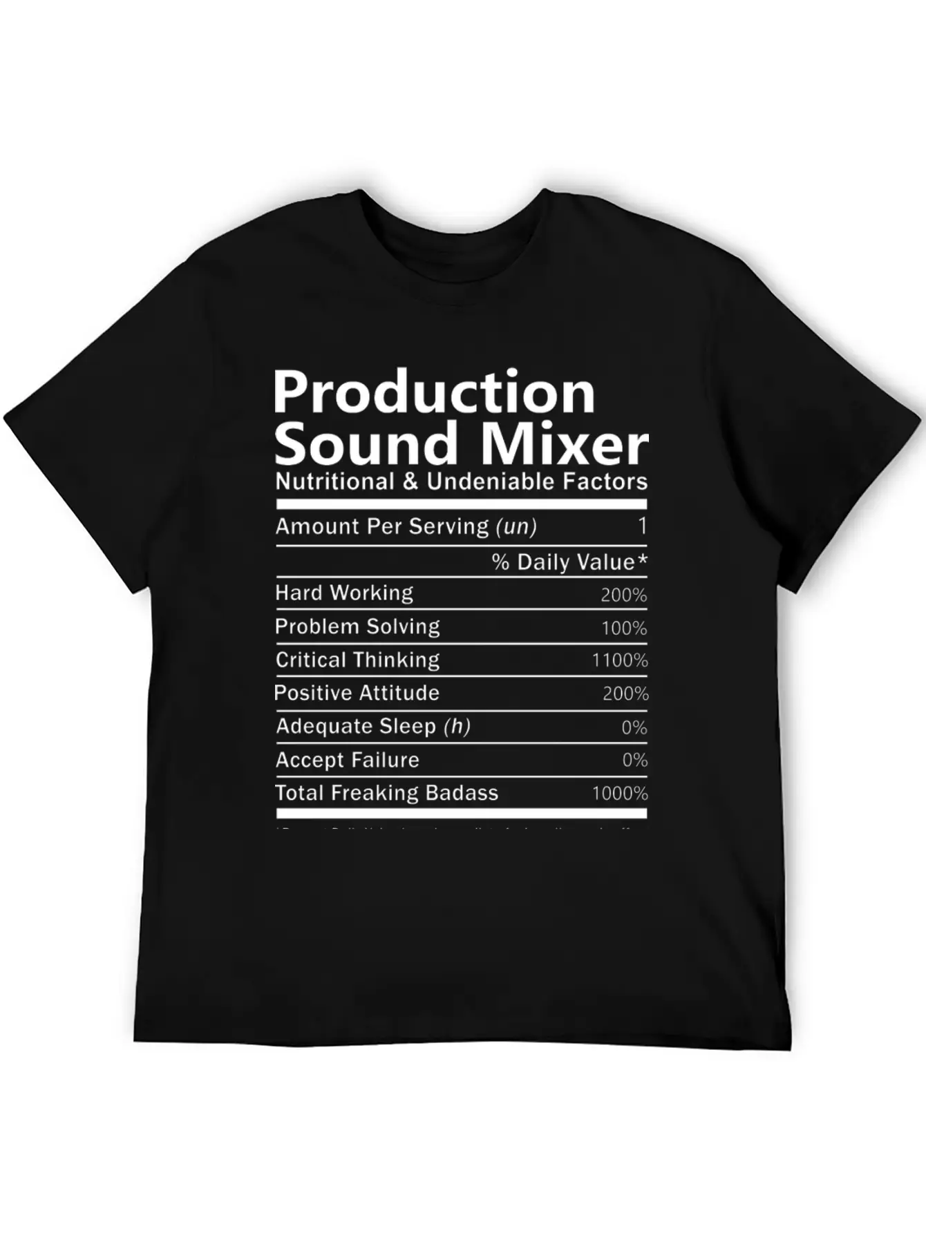 Production Sound Mixer T Shirt - Nutritional And U Unisex Casual T-Shirt – Clean Design For Daily Comfort