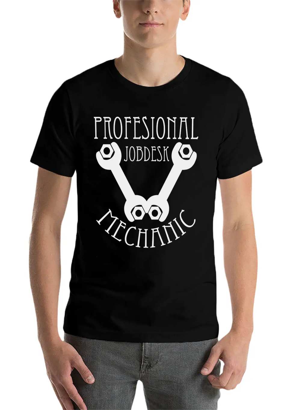 Profesional Jobdesk Mechanic Design Silver Essential Cotton Tee For Daily Outfits – Unisex Style