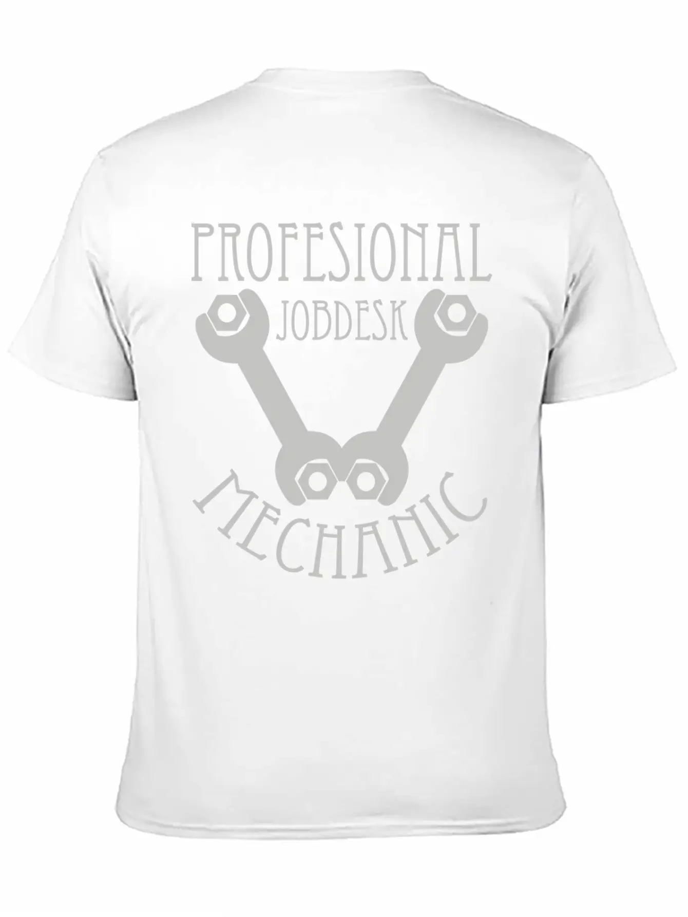 Profesional Jobdesk Mechanic Design Silver Essential Cotton Tee For Daily Outfits – Unisex Style