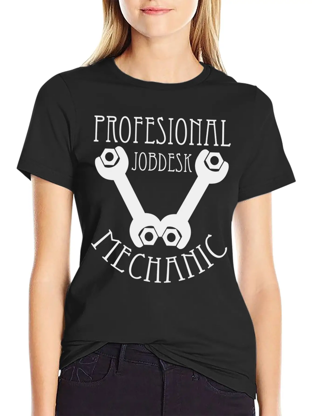 Profesional Jobdesk Mechanic Design Silver Essential Cotton Tee For Daily Outfits – Unisex Style