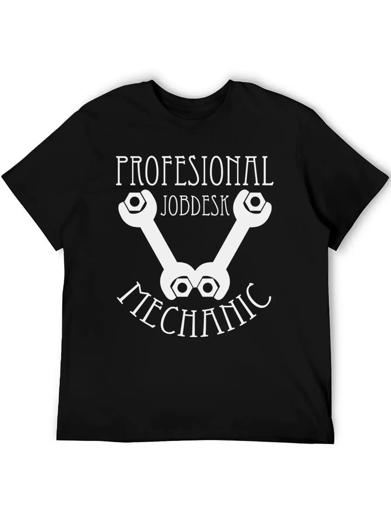 Profesional Jobdesk Mechanic Design Silver Essential Cotton Tee For Daily Outfits – Unisex Style