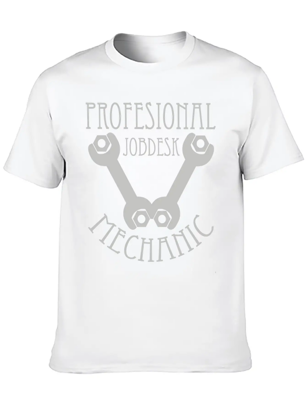 Profesional Jobdesk Mechanic Design Silver Essential Cotton Tee For Daily Outfits – Unisex Style