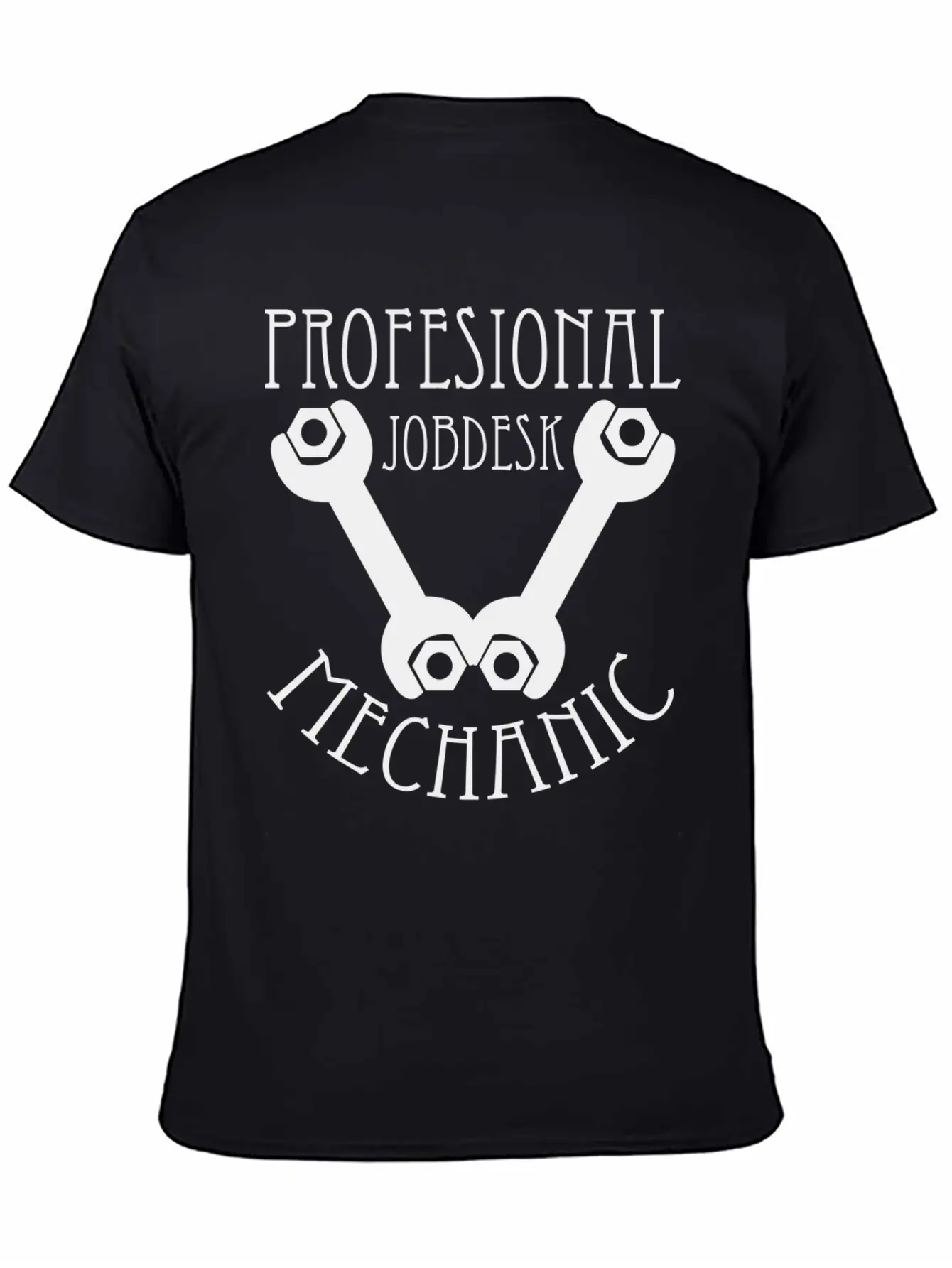 Profesional Jobdesk Mechanic Design Silver Essential Cotton Tee For Daily Outfits – Unisex Style