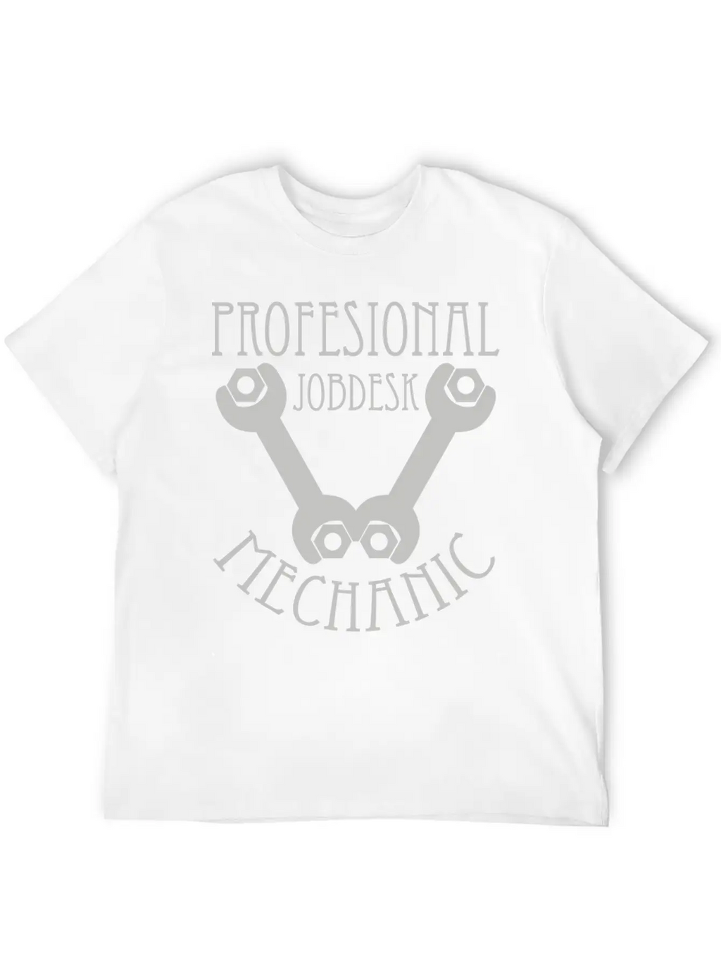 Profesional Jobdesk Mechanic Design Silver Essential Cotton Tee For Daily Outfits – Unisex Style