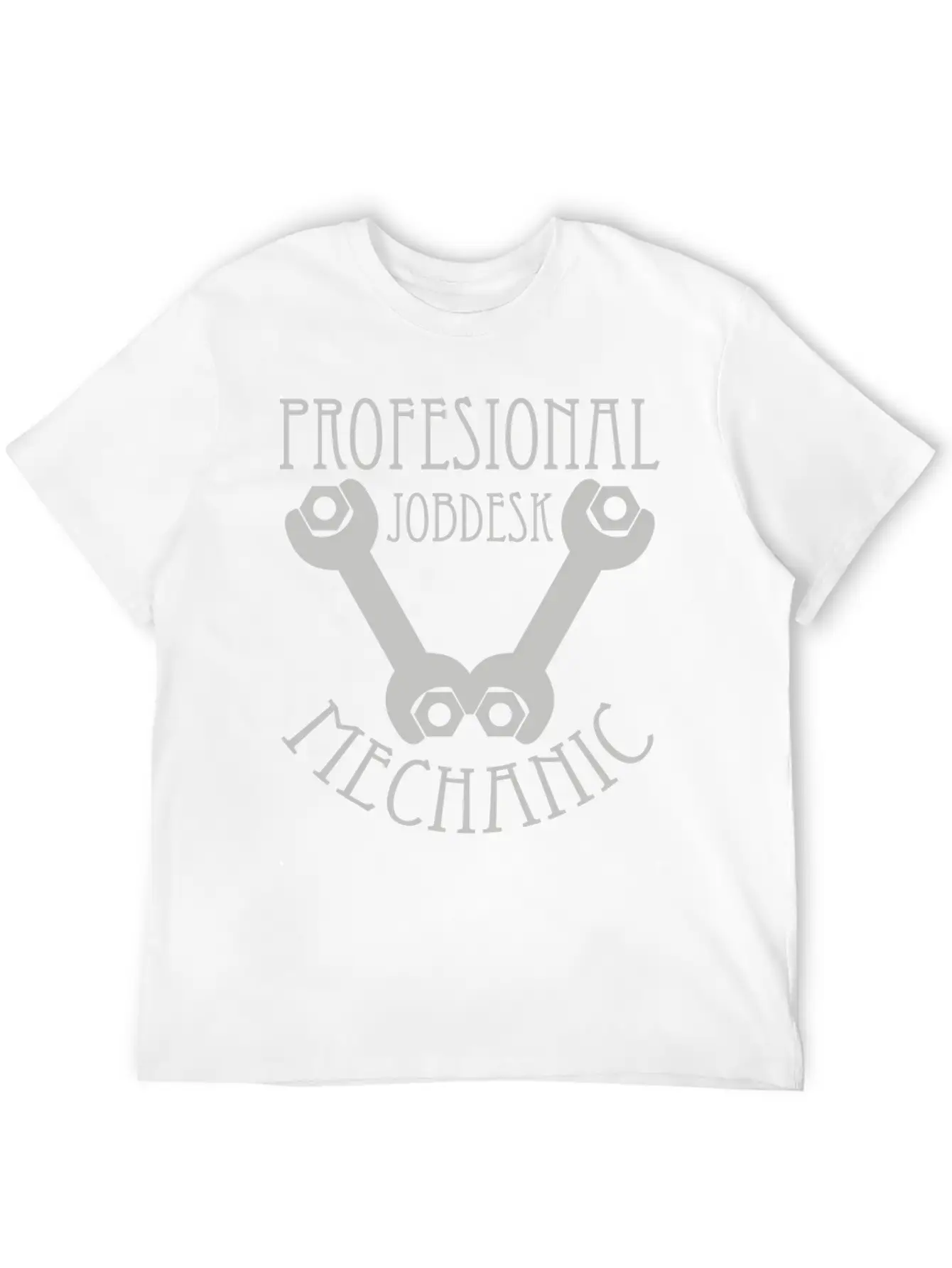 Profesional Jobdesk Mechanic Design Silver Essential Cotton Tee For Daily Outfits – Unisex Style